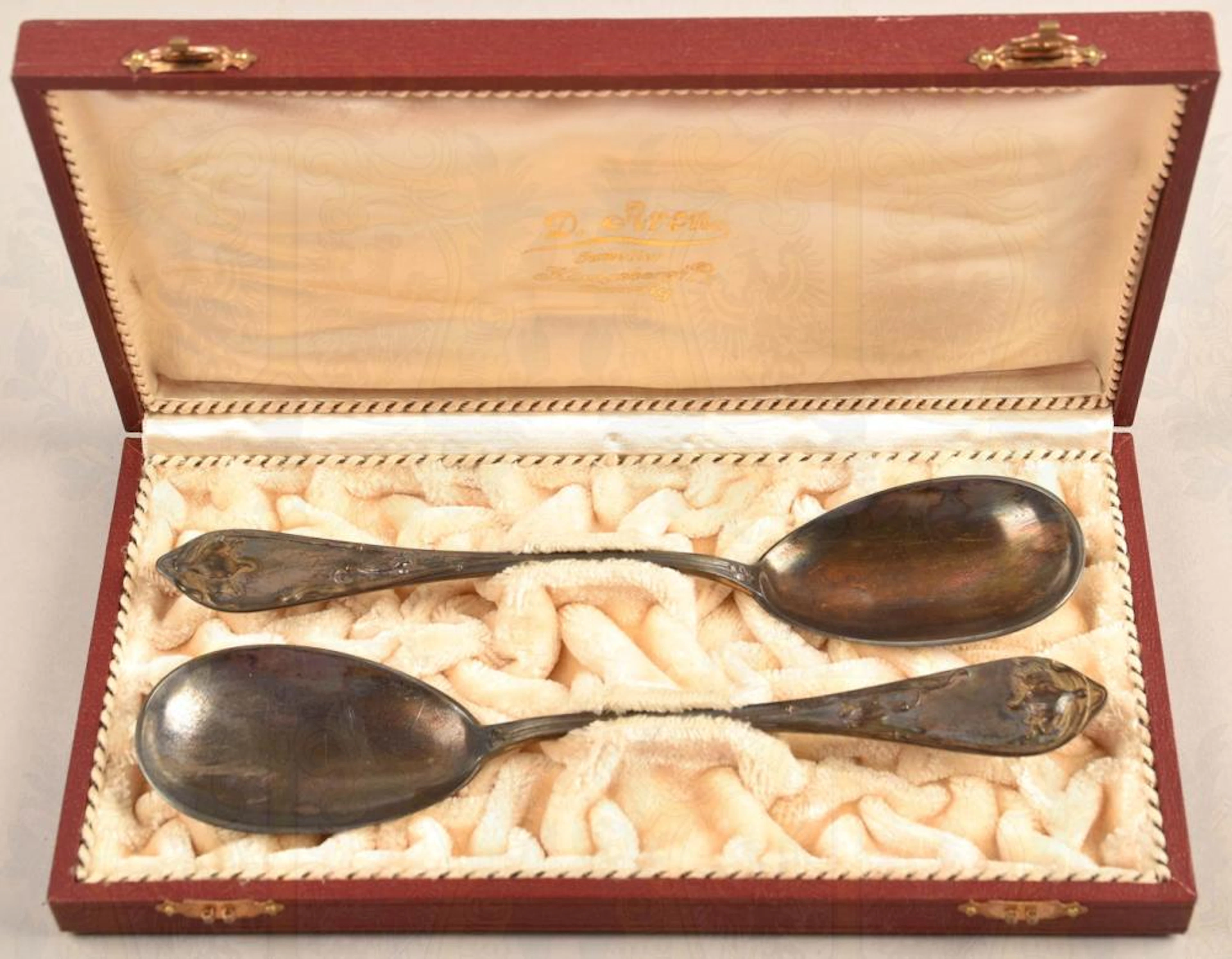2 SILBERLÖFFEL 2 SILVER SPOONS MADE IN KOENIGSBERG/PRUSSIA