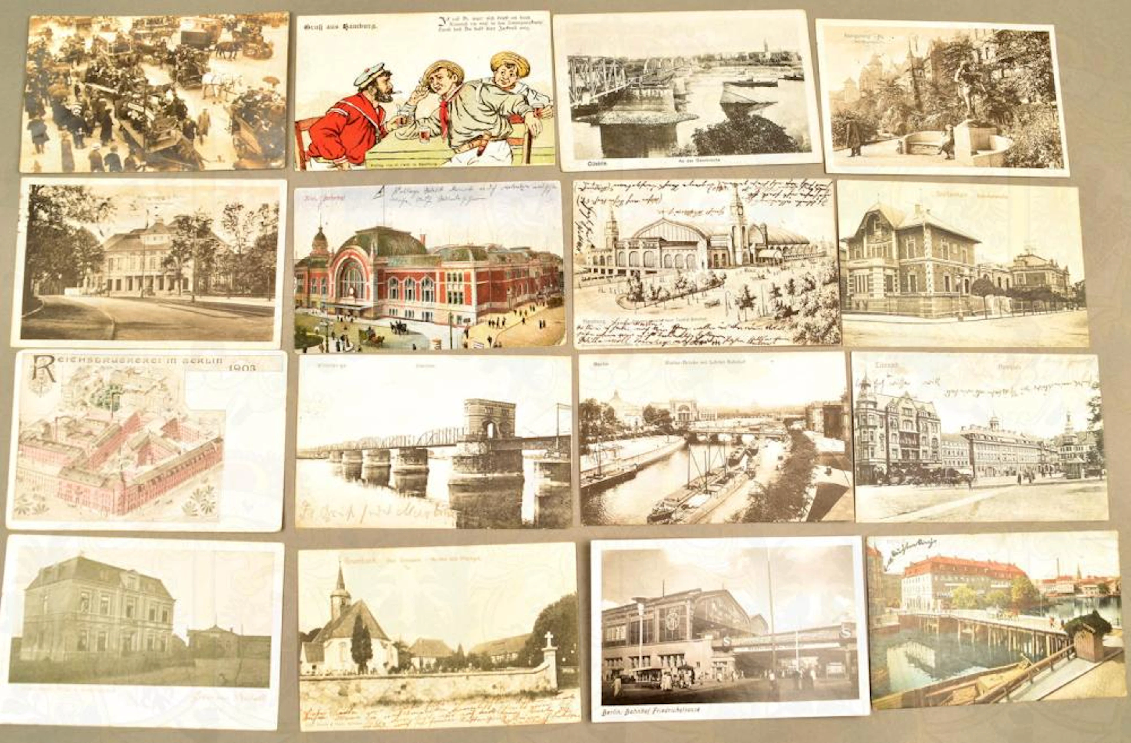 SAMMLUNG CA. 135 ANSICHTSKARTEN 135 POSTCARDS GERMAN CITIES 1906-1910