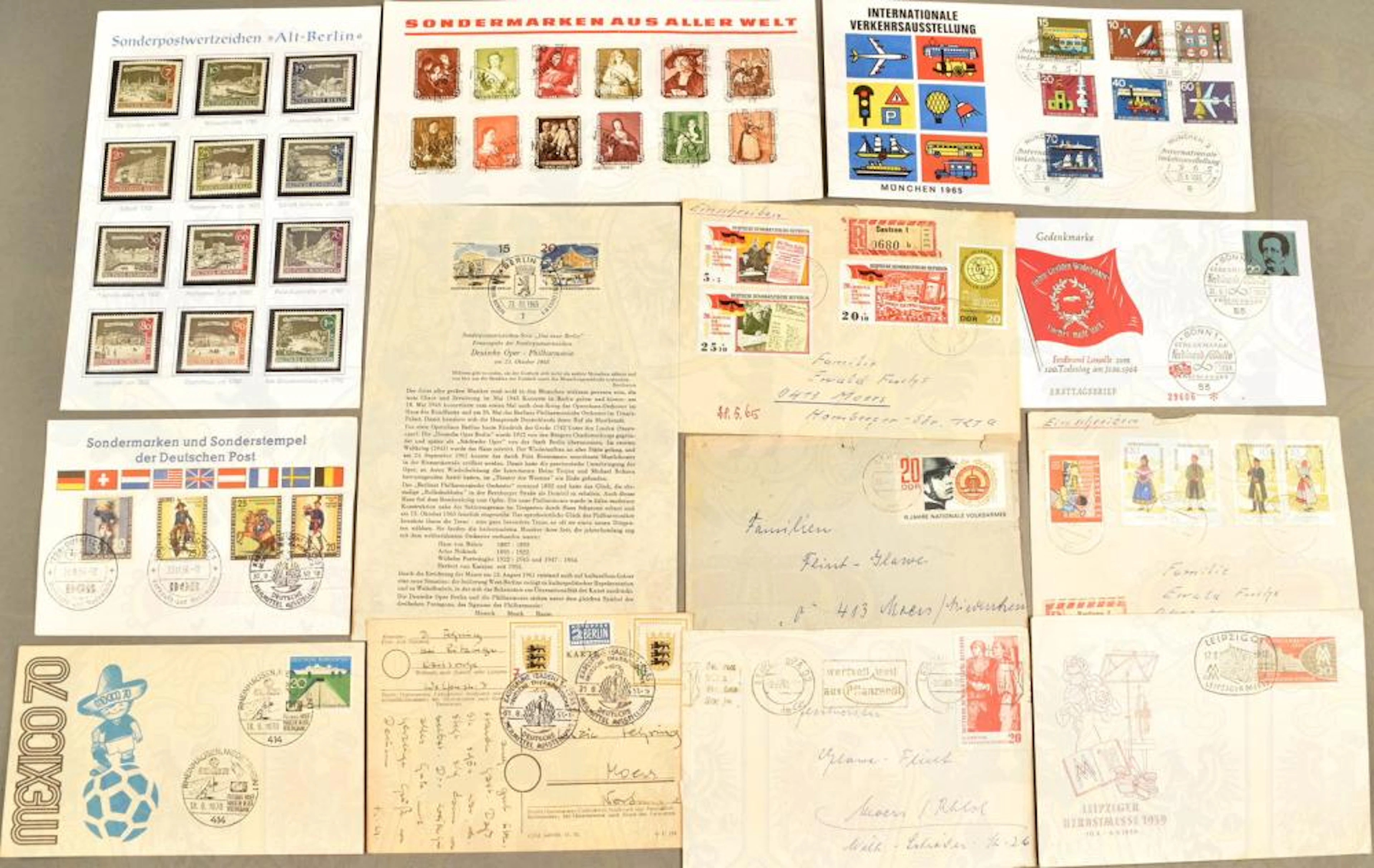 770 BRIEFMARKEN BUNDESREPUBLIK UND DDR