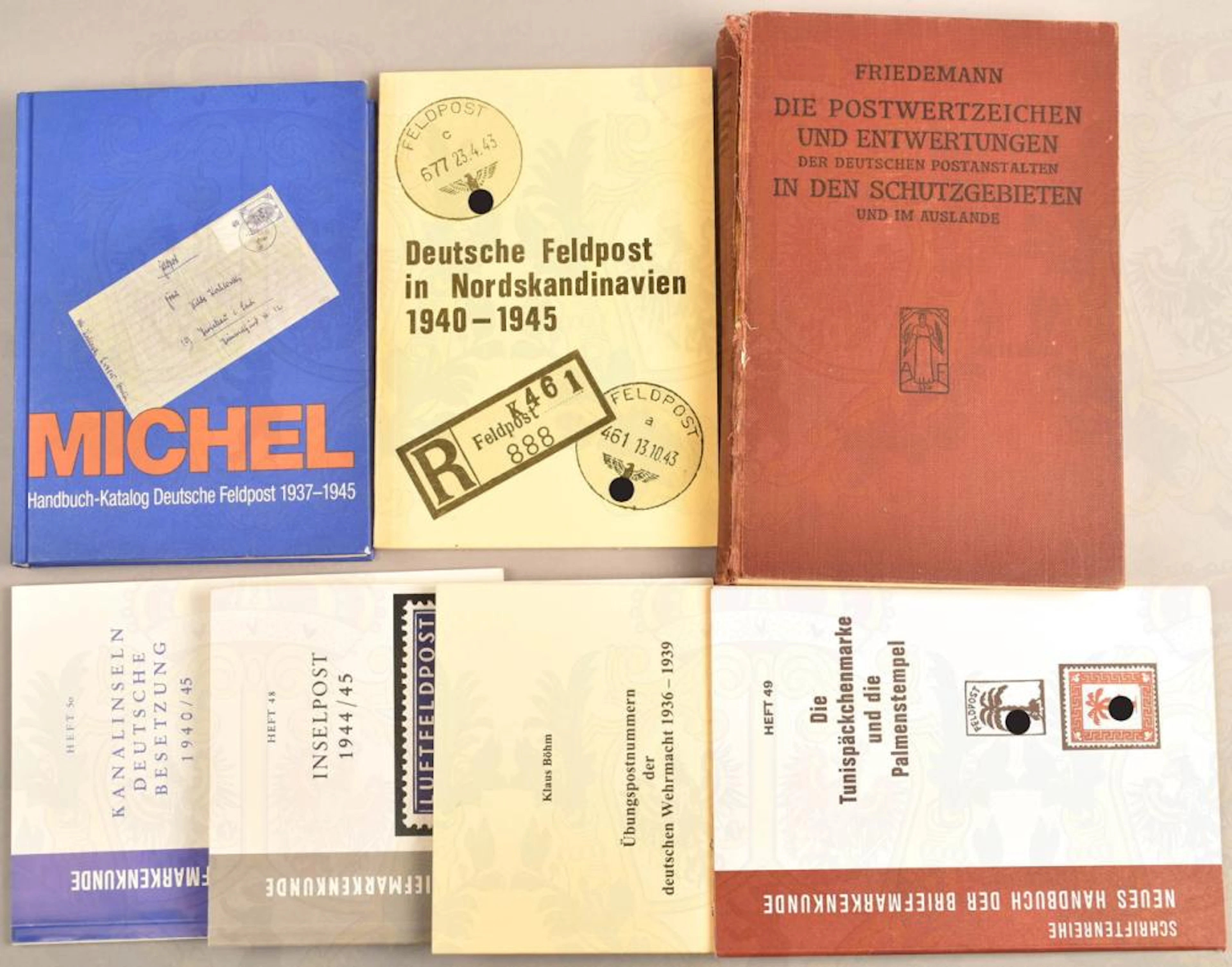 7 Titel Feldpost und Briefmarken deutsche Schutzgebiete 7...