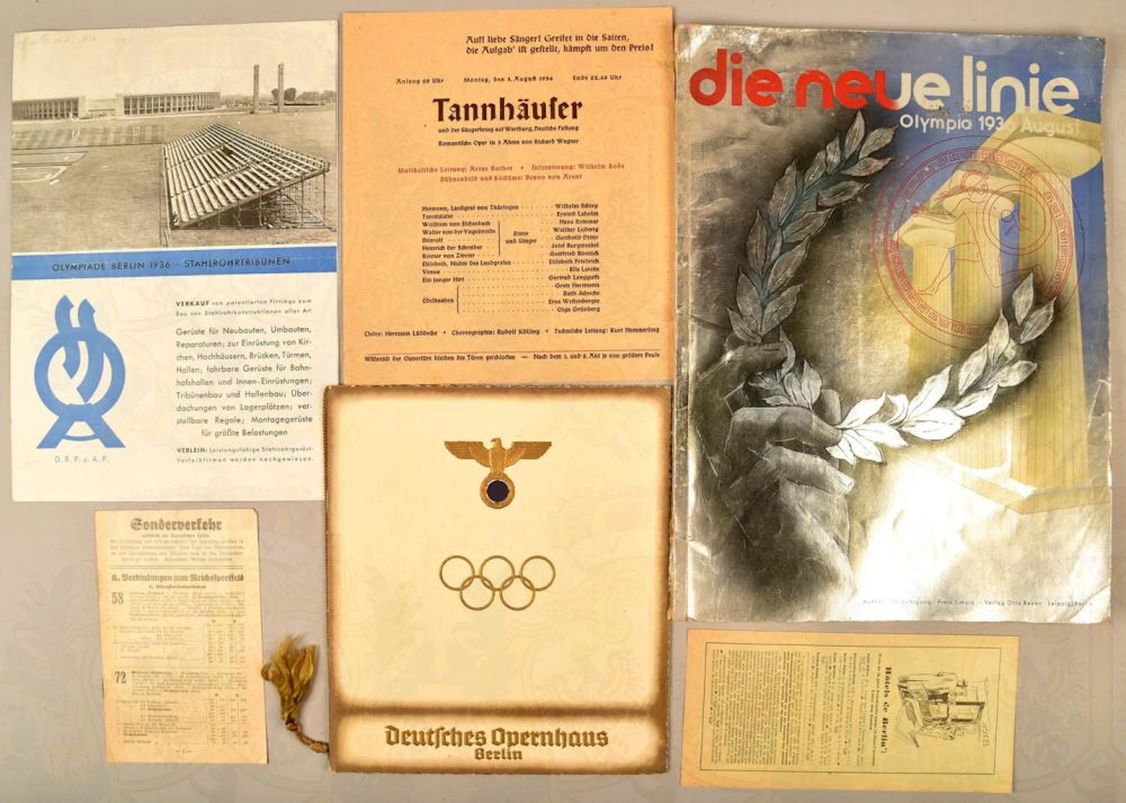 5 Illustrierte und Prospekte Olympiade 1936 5 illustrated...