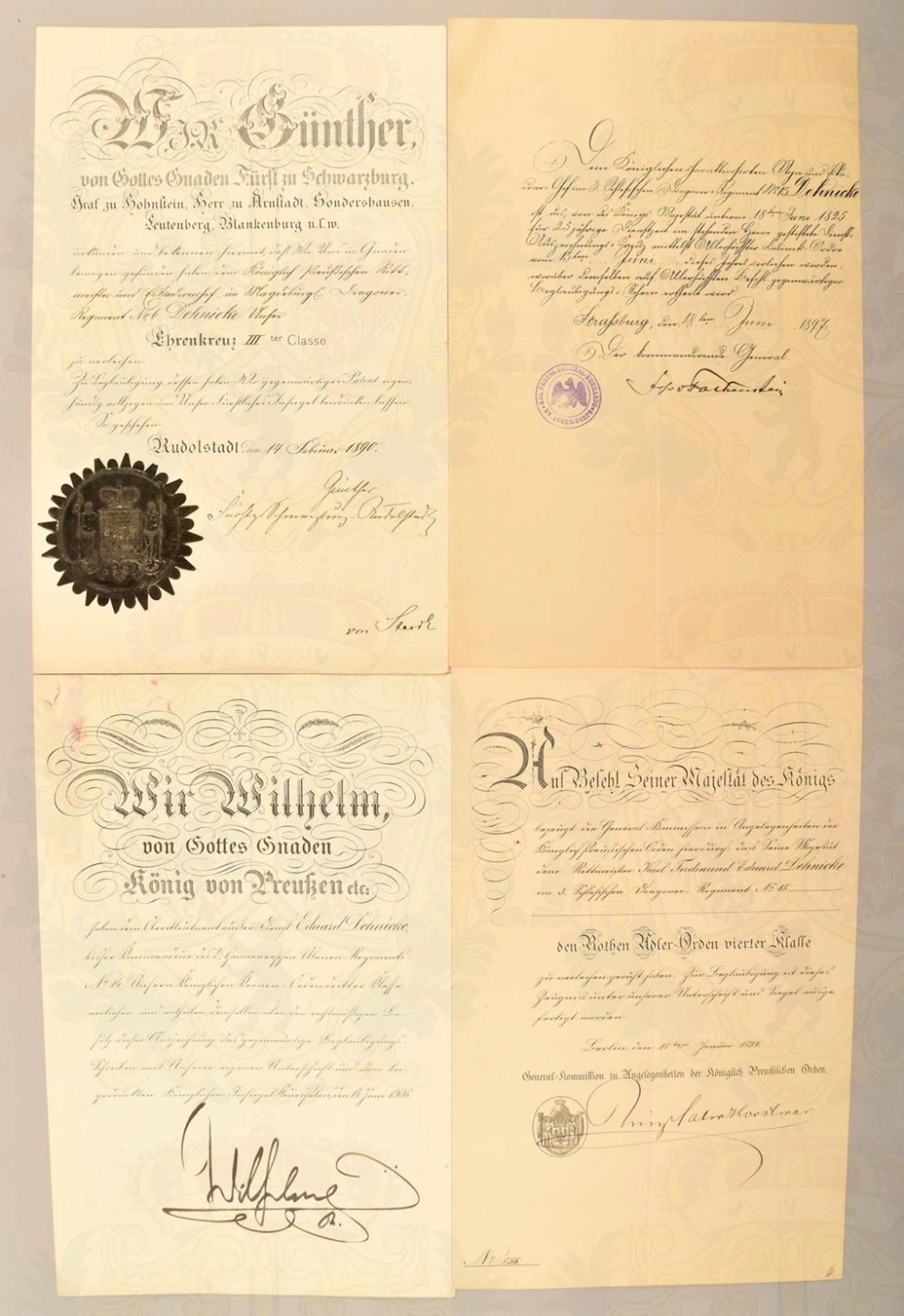 Urkundengruppe Oberst Eduard Dehnicke