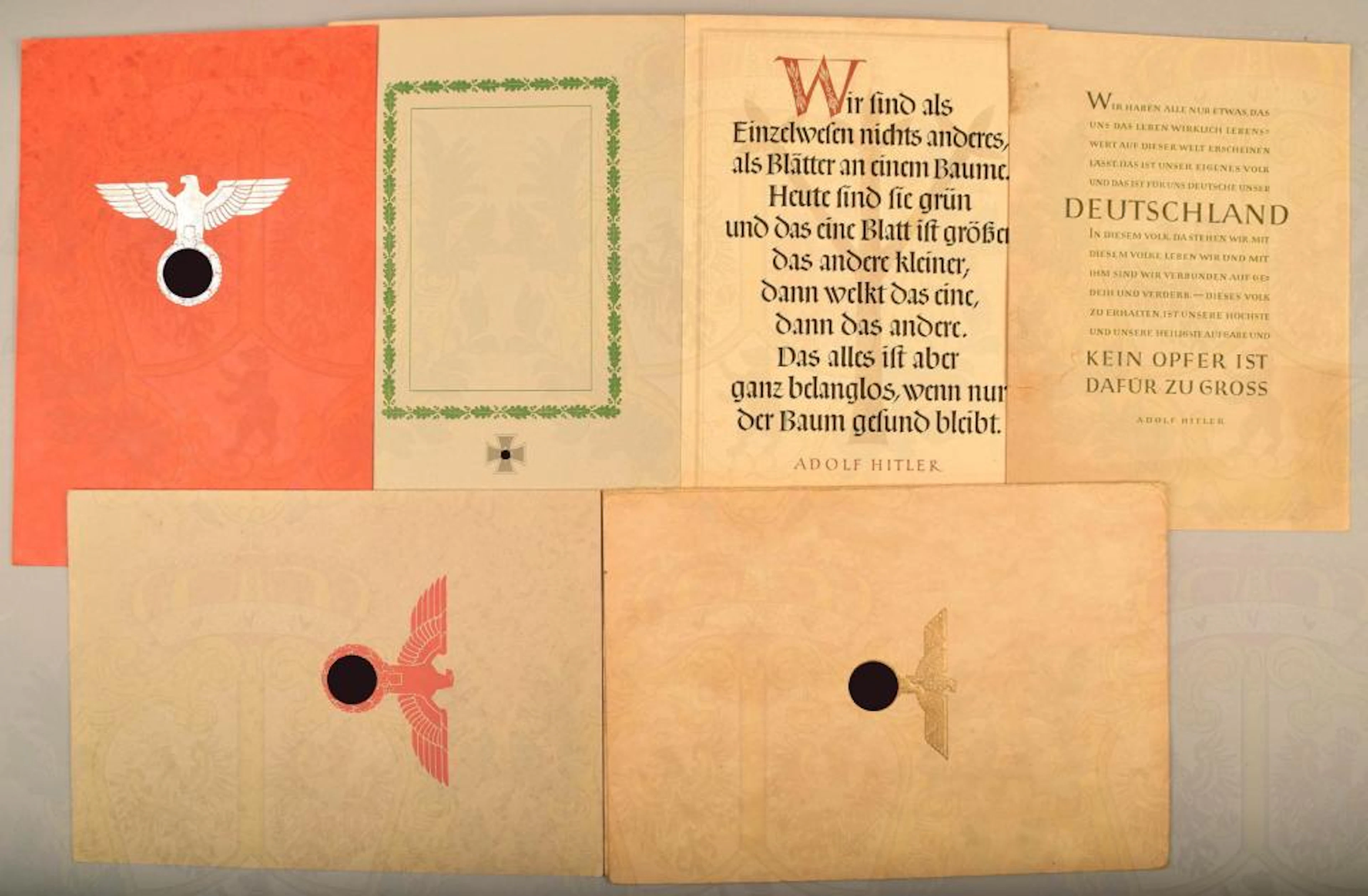 3 Kondolenzmappen Drittes Reich