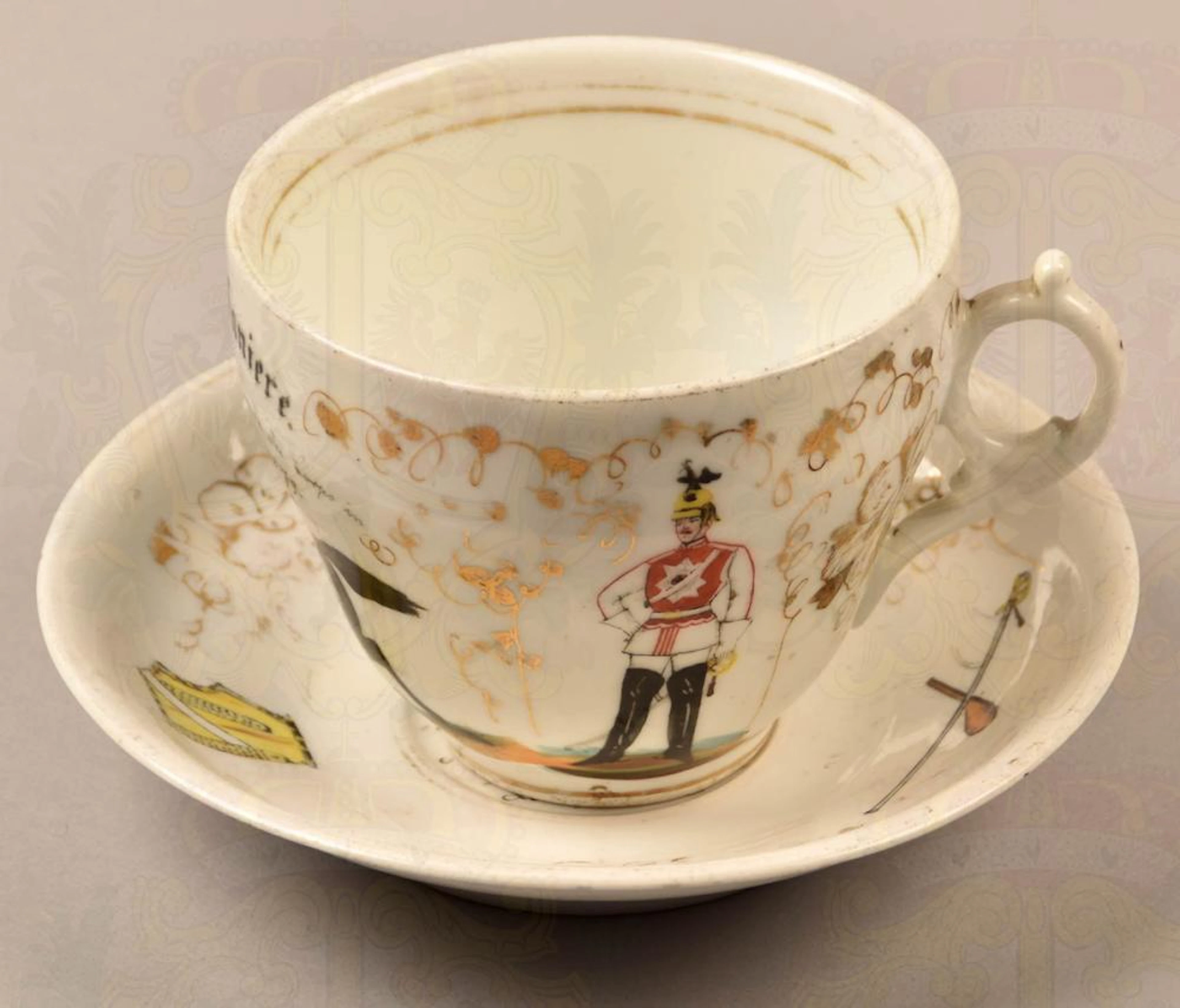 Geschenktasse Garde du Corps 1879