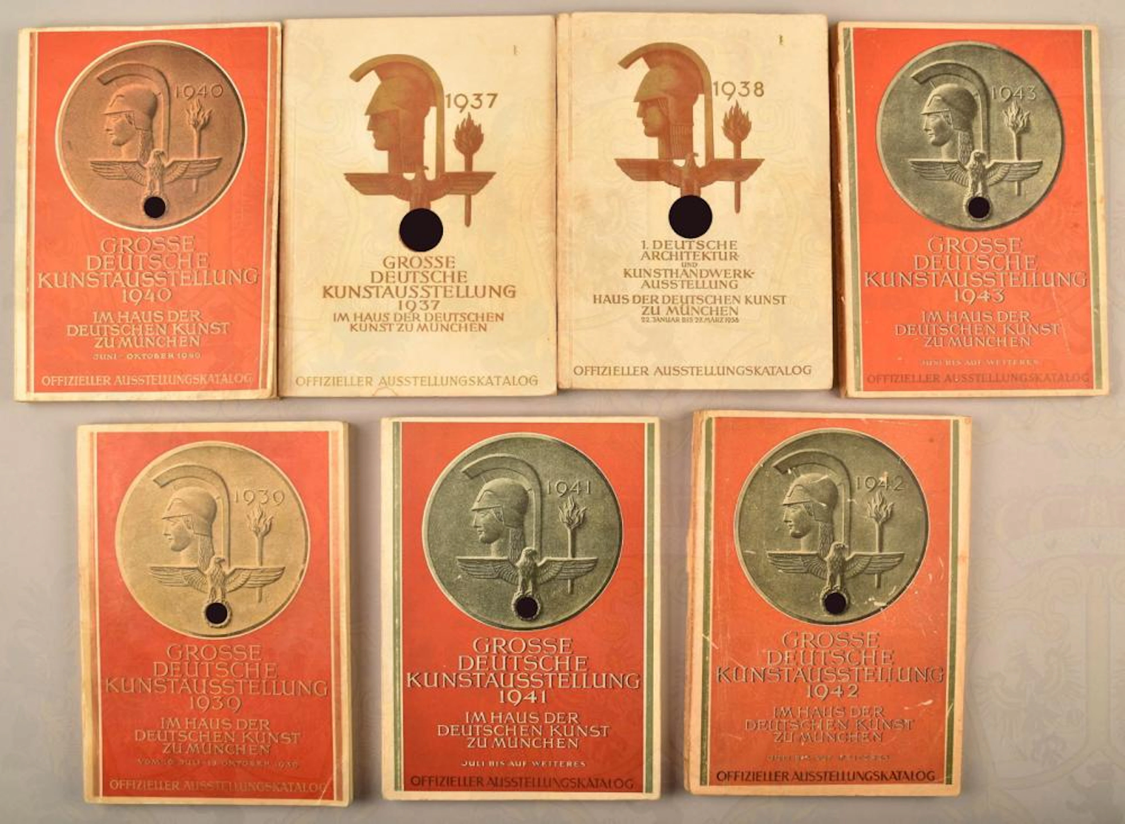 7 Kataloge Große Deutsche Kunstausstellung 1937-1943
