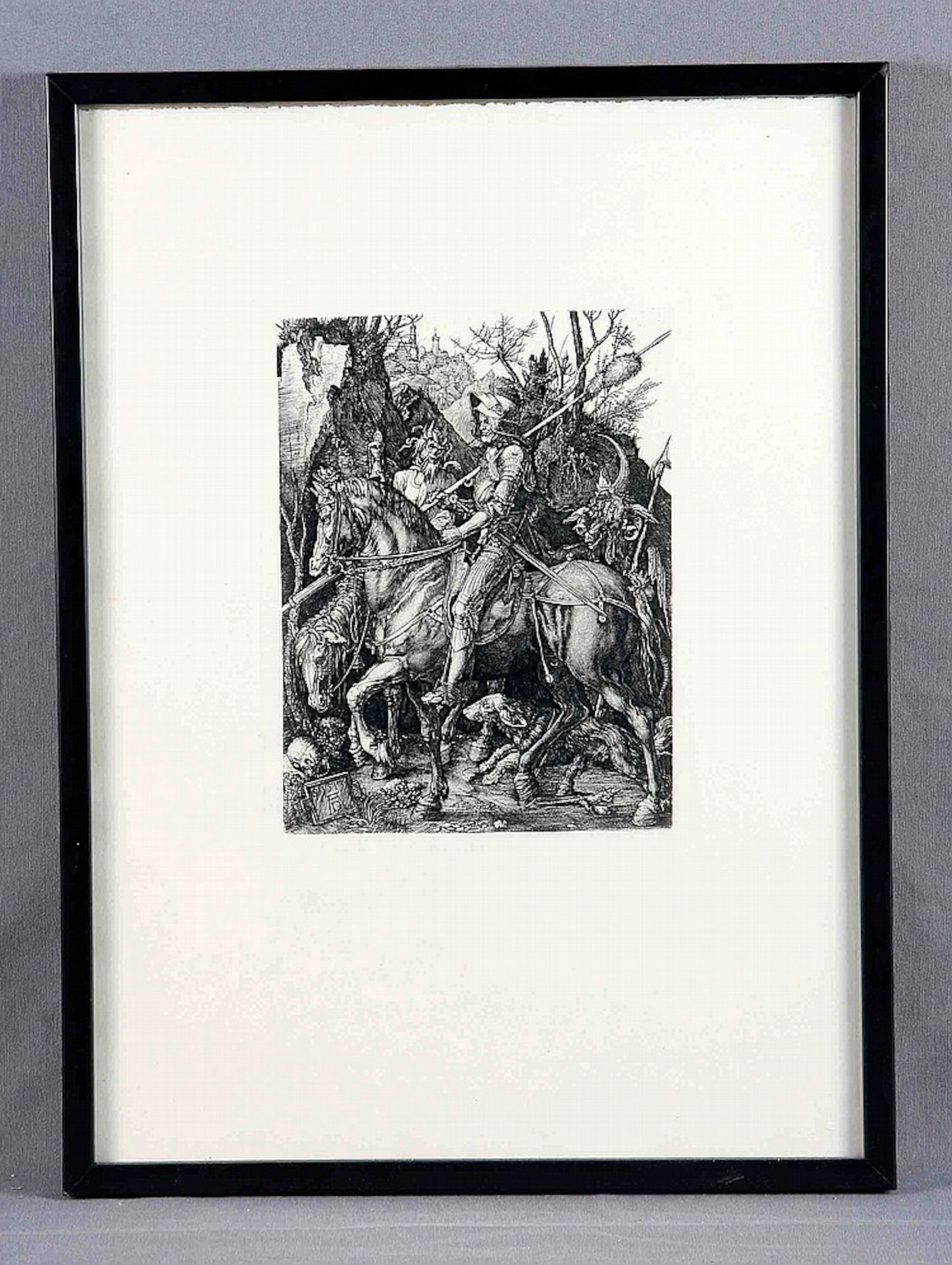 DÜRER, ALBRECHT (1471-1528). “El caballero, la muerte y el diablo”. Engraving
