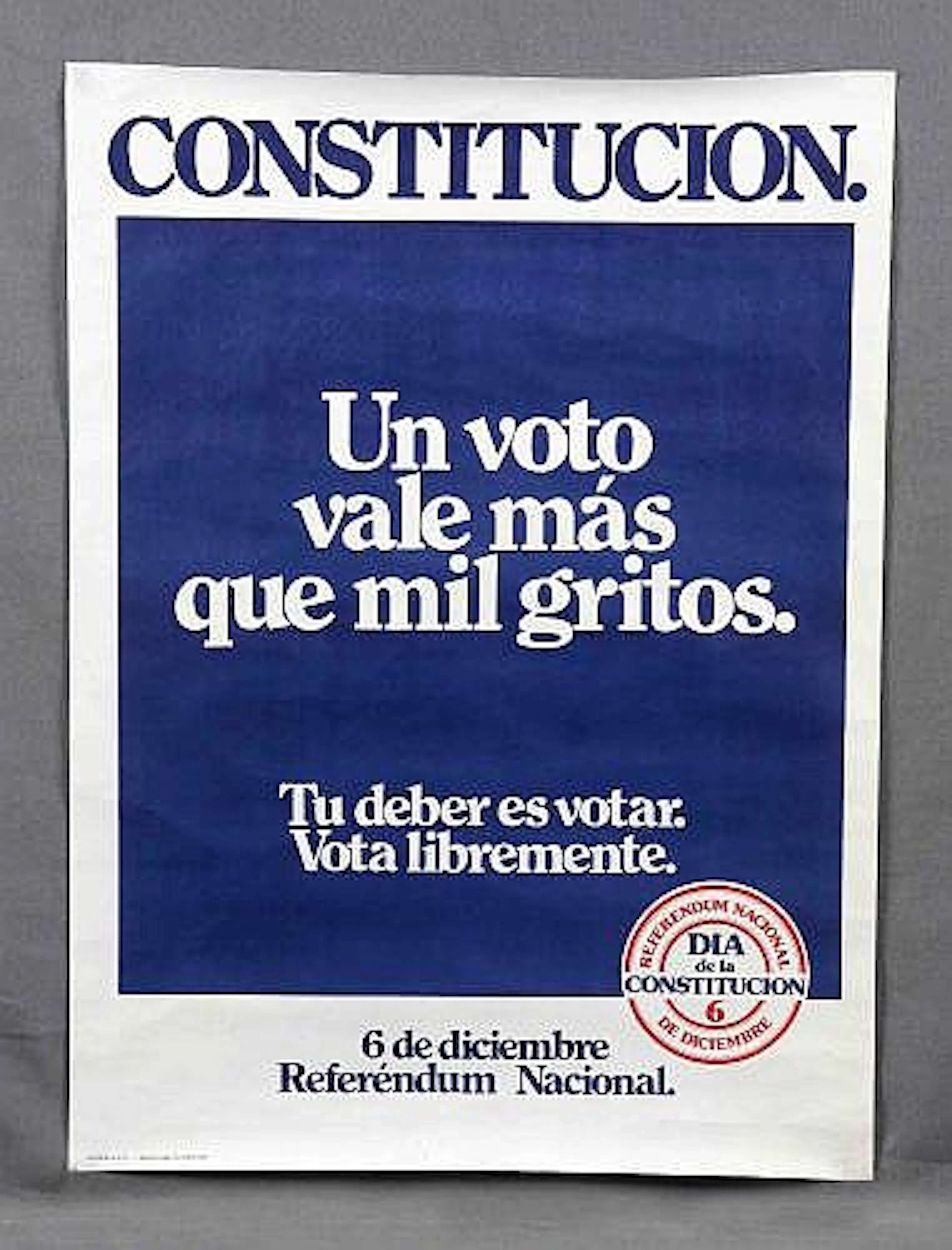 Cartel original del Referéndum de la Constitución Española