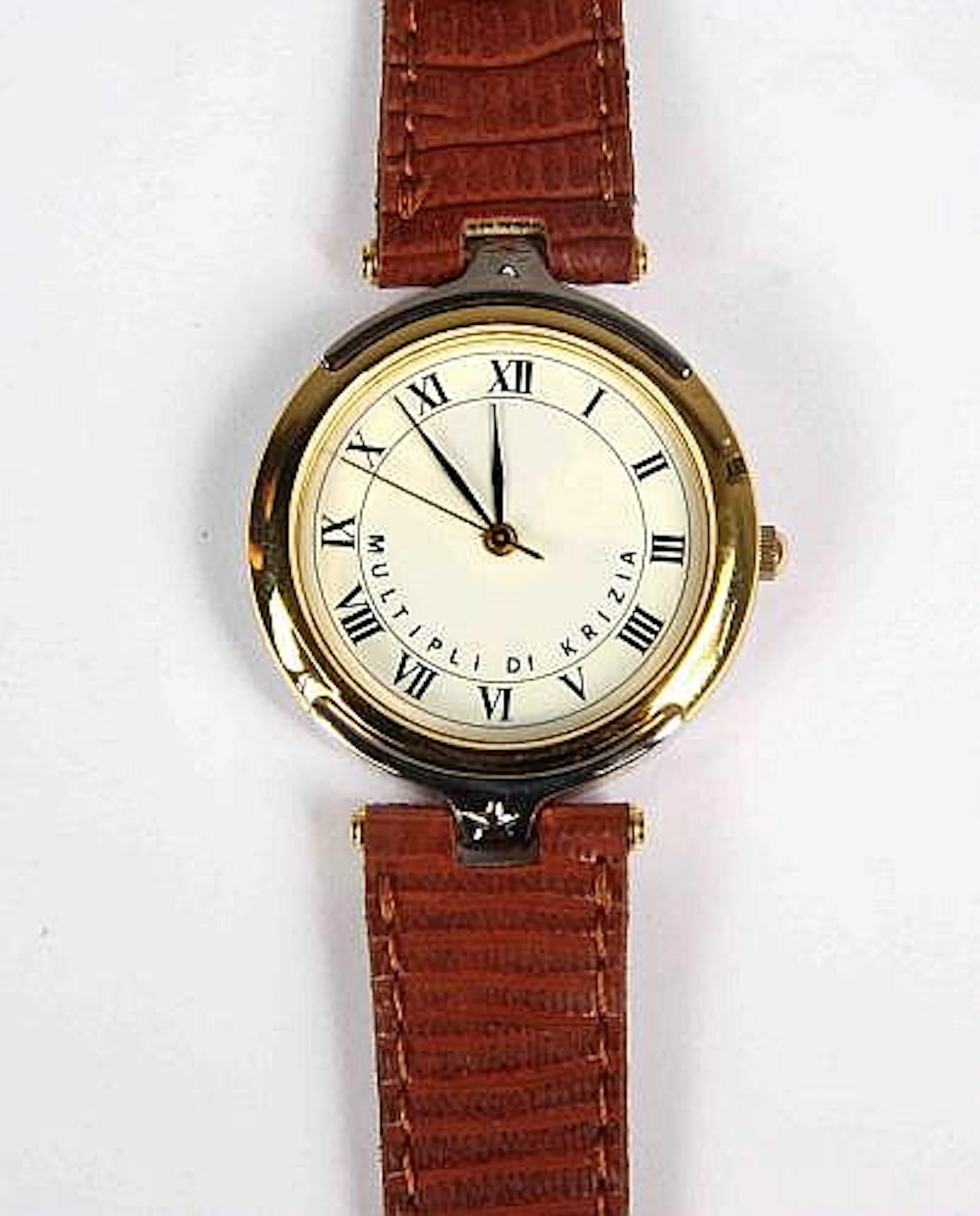 Reloj de pulsera MULTIPLI DI KRIZIA en dorado, con esfera ci