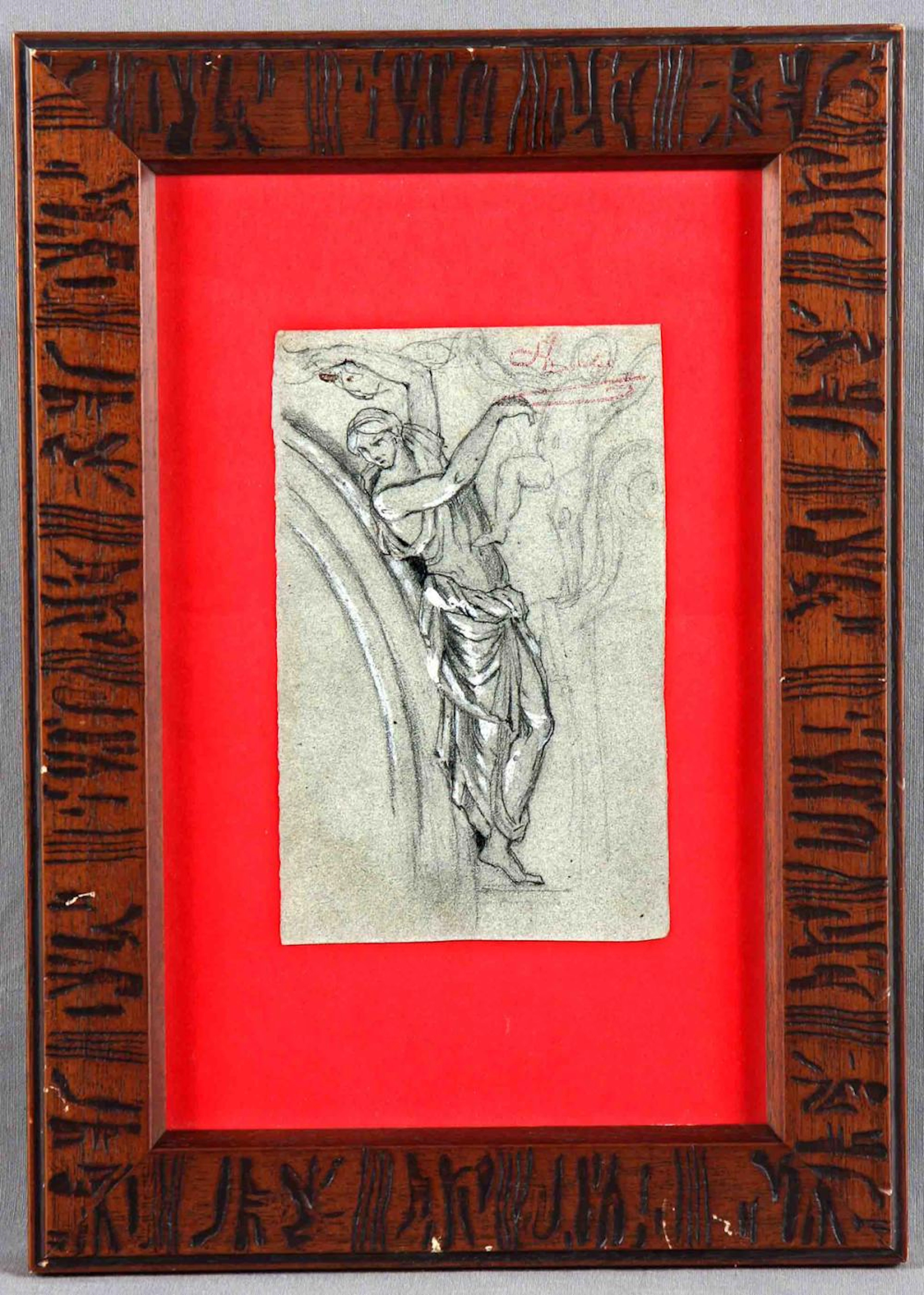 ROSALES, EDUARDO (836-1873) Figura clásica. Dibujo