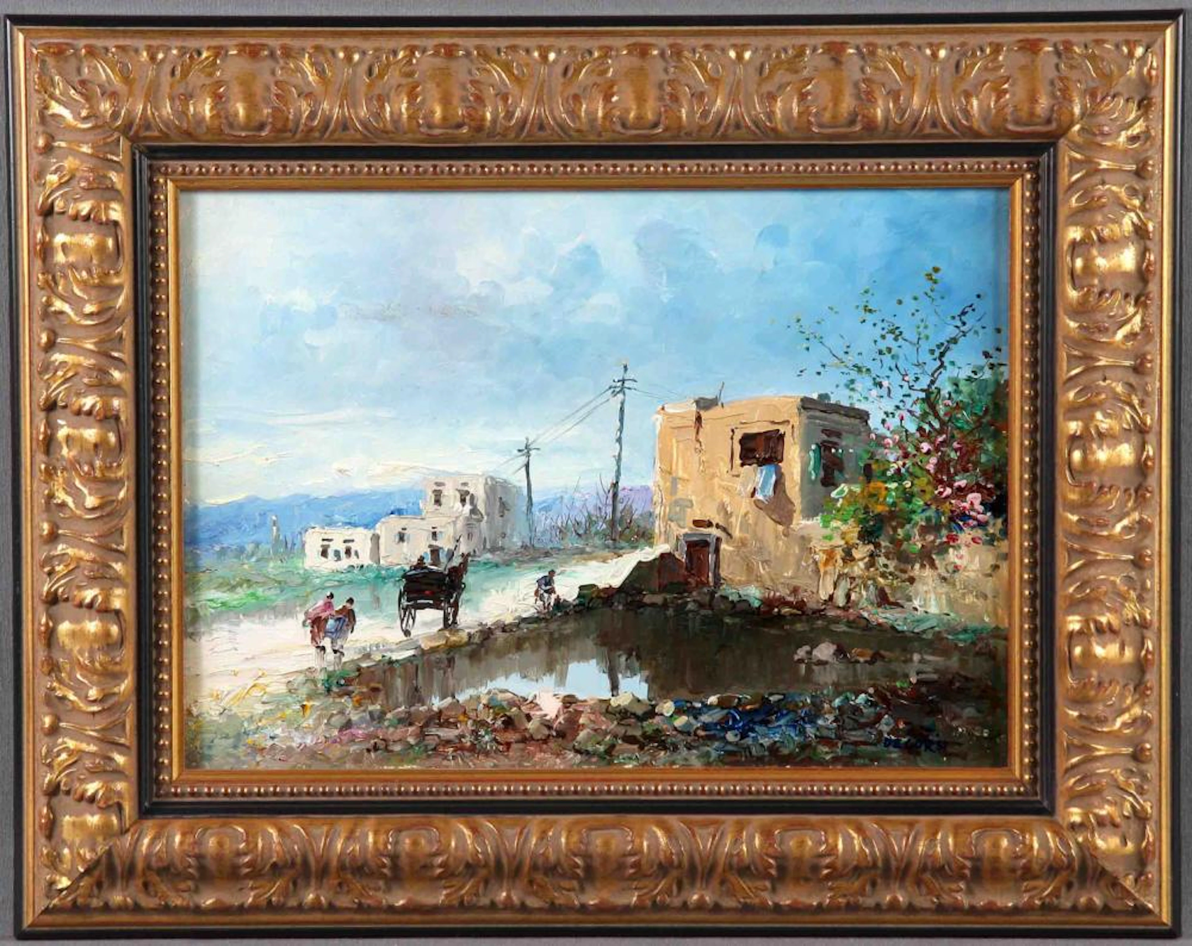 DECORSI Paisaje. Óleo sobre tabla, de 25x35 cm. Fi