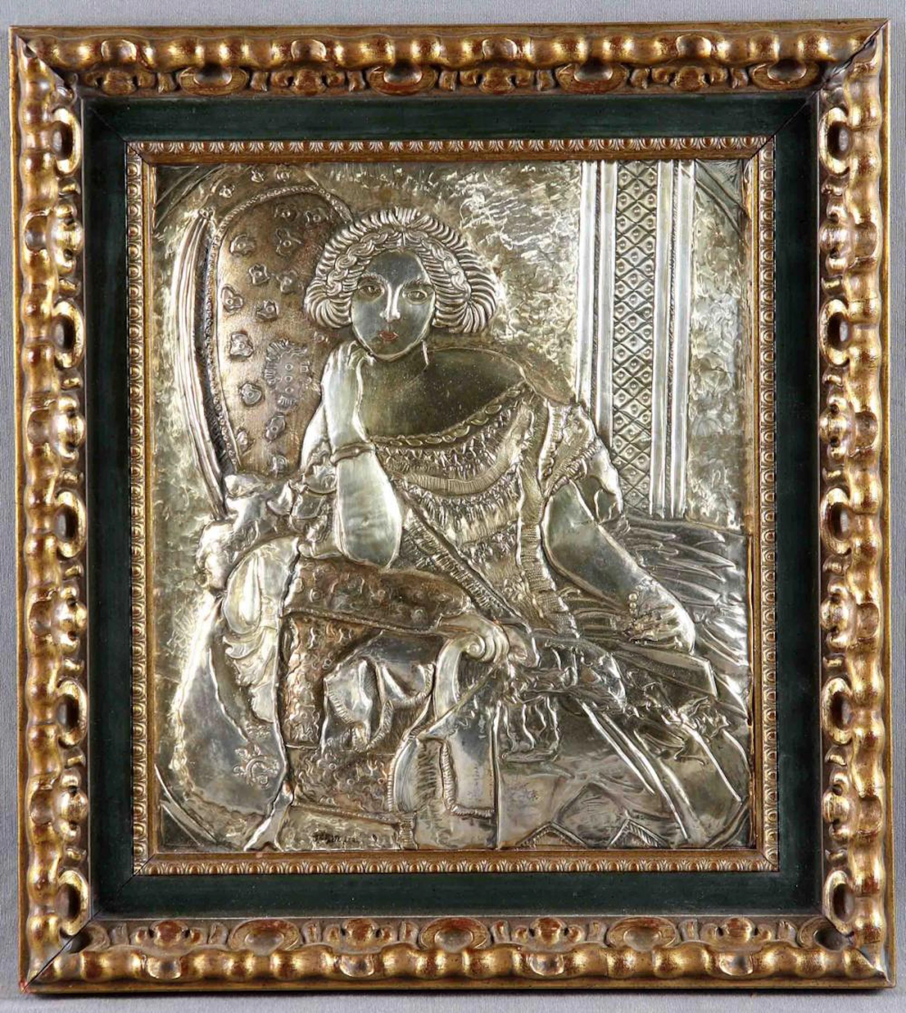 TAXCO, MARGOT DE (?-1985) Dama. Placa en plata mex