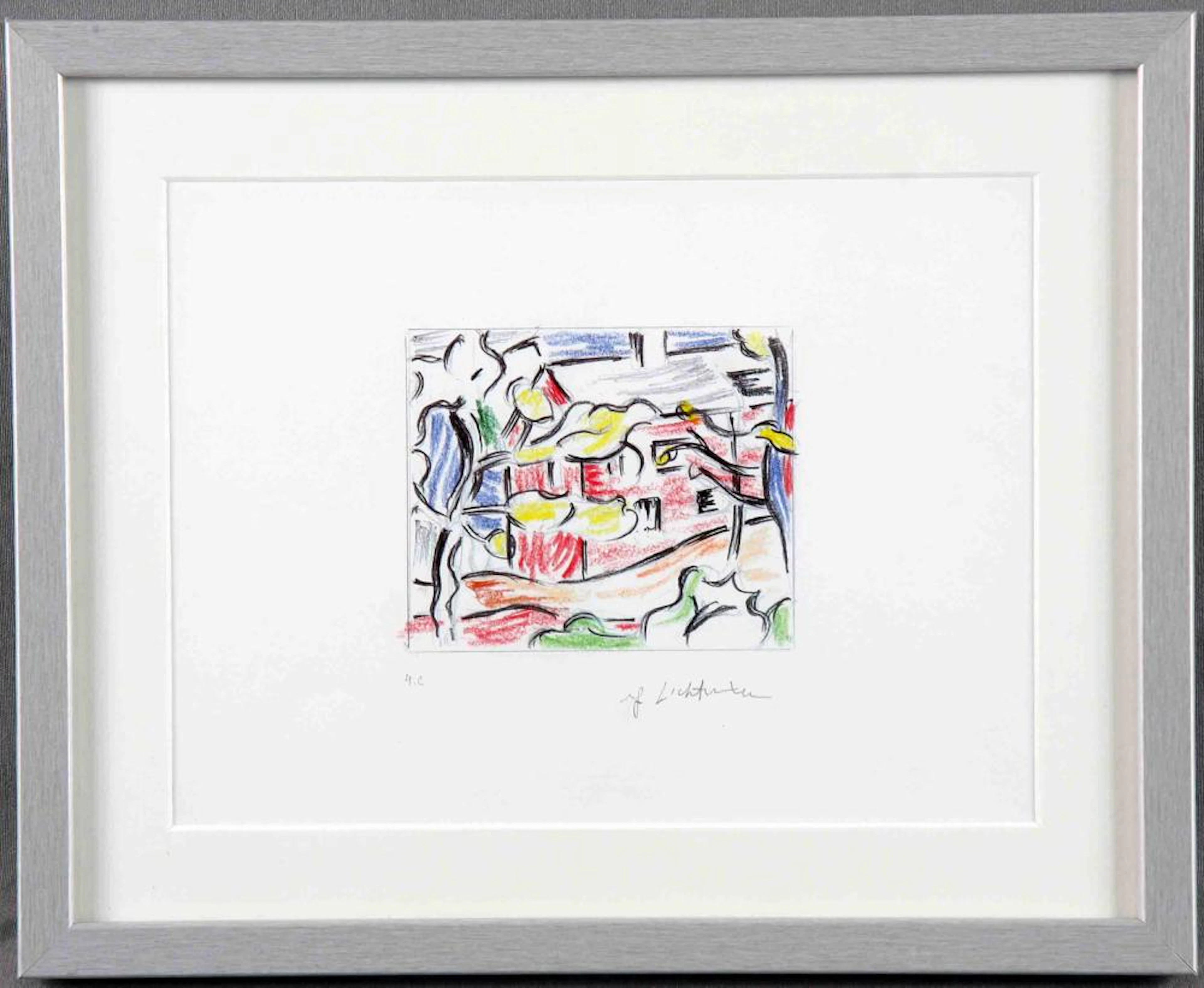 LICHTENSTEIN, ROY (1923-1997) Red Barn Through the
