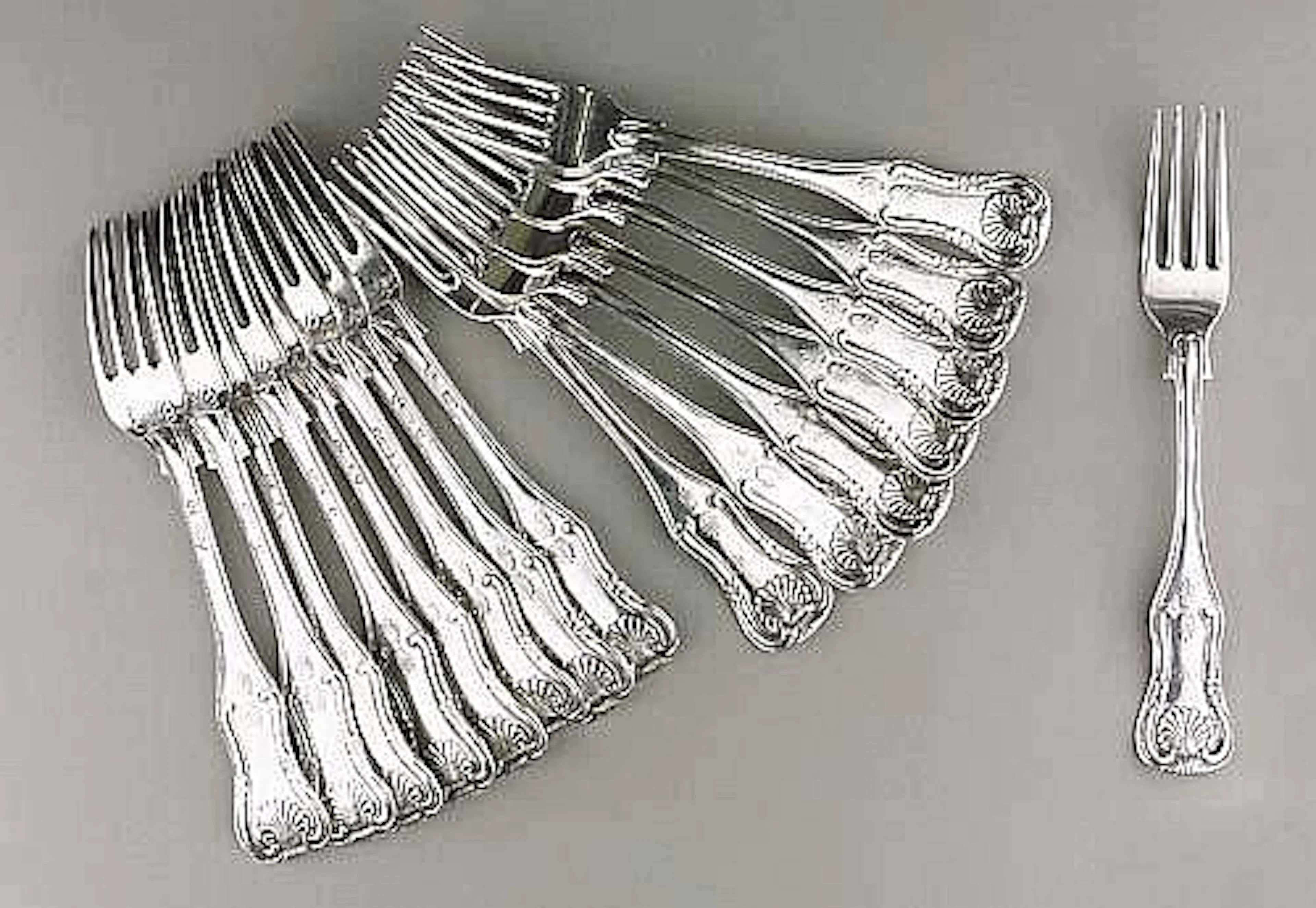 Southern coin silver forks by F. Marquand