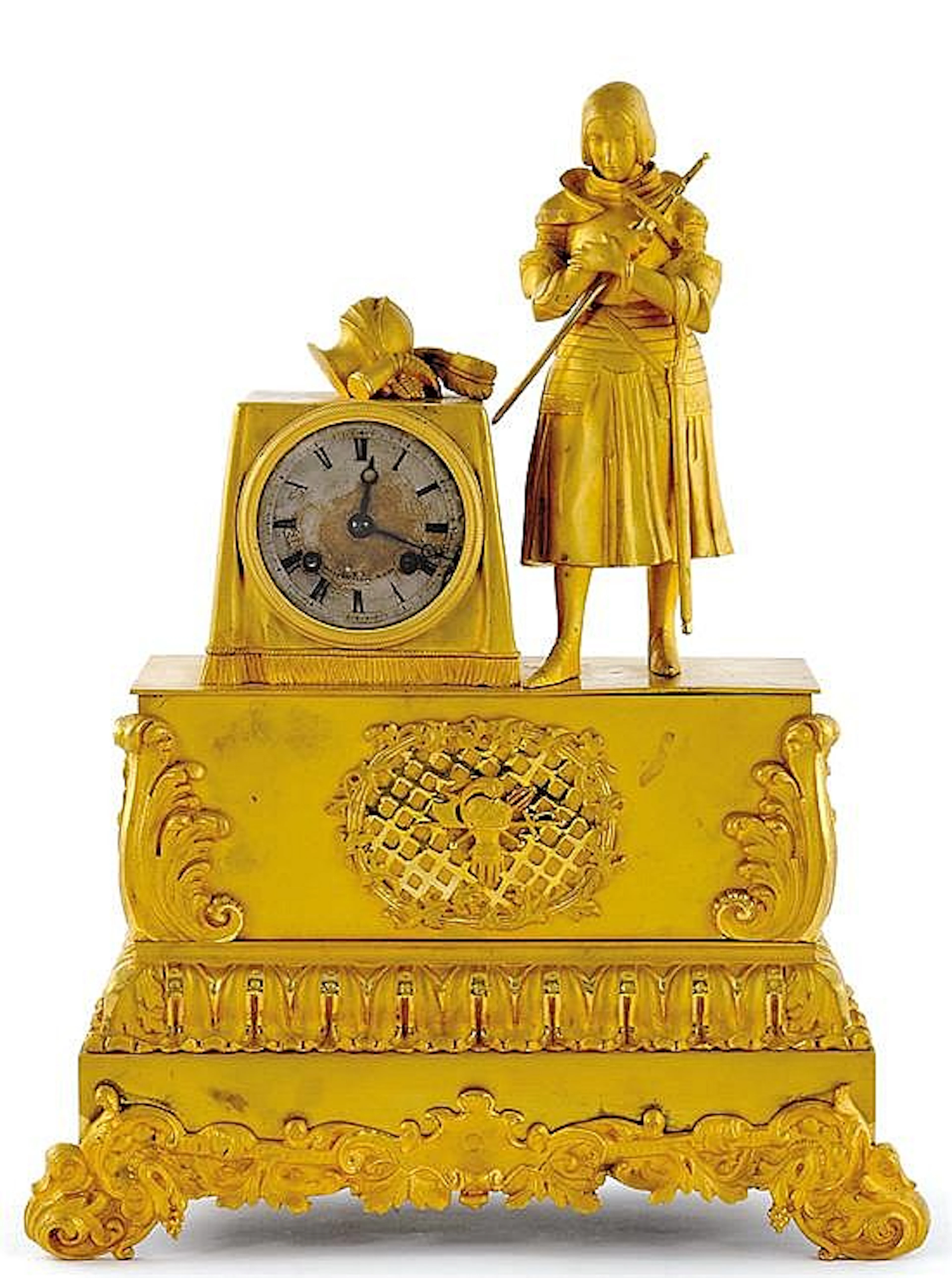 Hayden & Gregg marked French bronze mantel clock