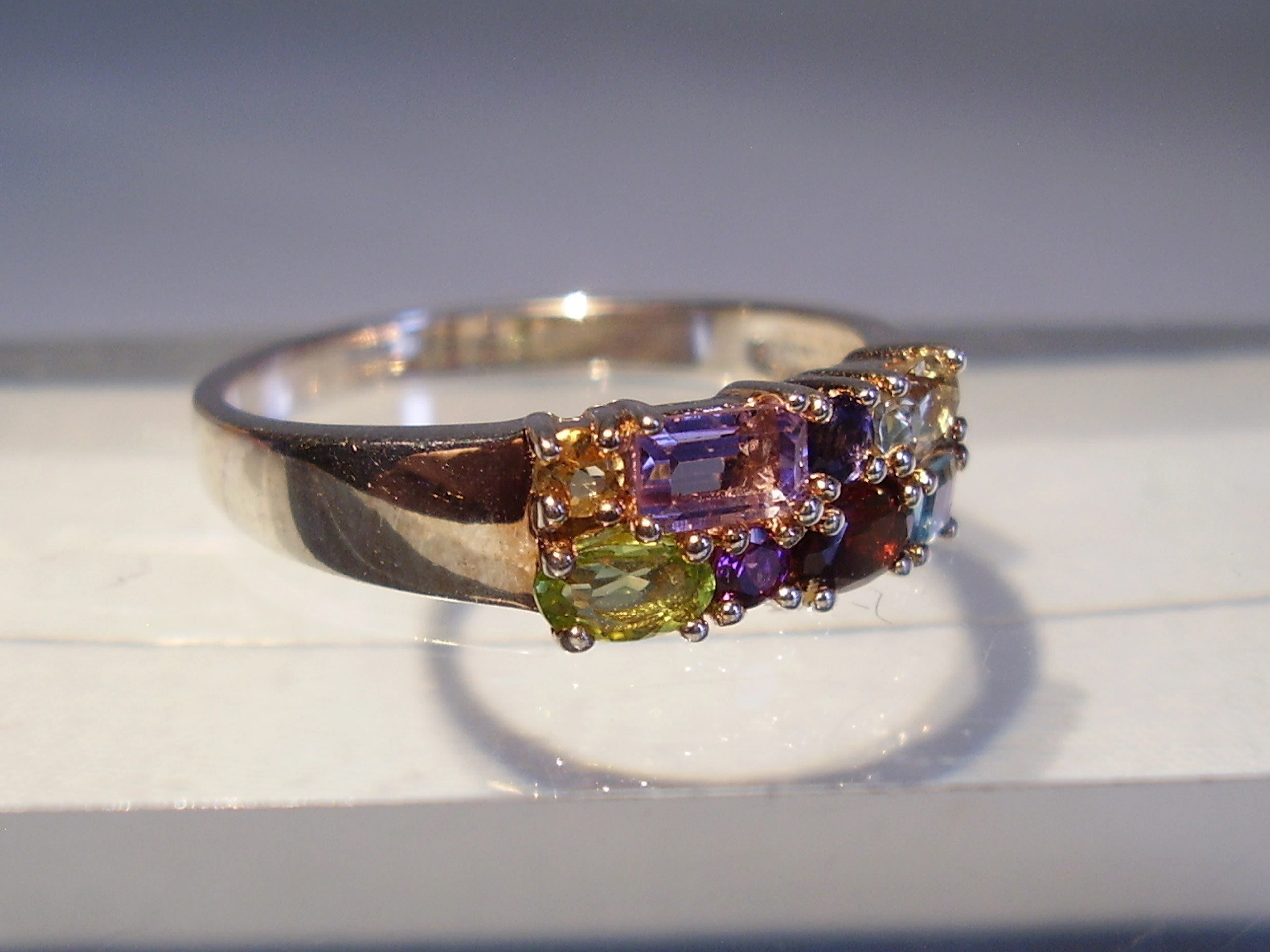 EDELSTEIN RING MULTICOLOR 1,2 ct.