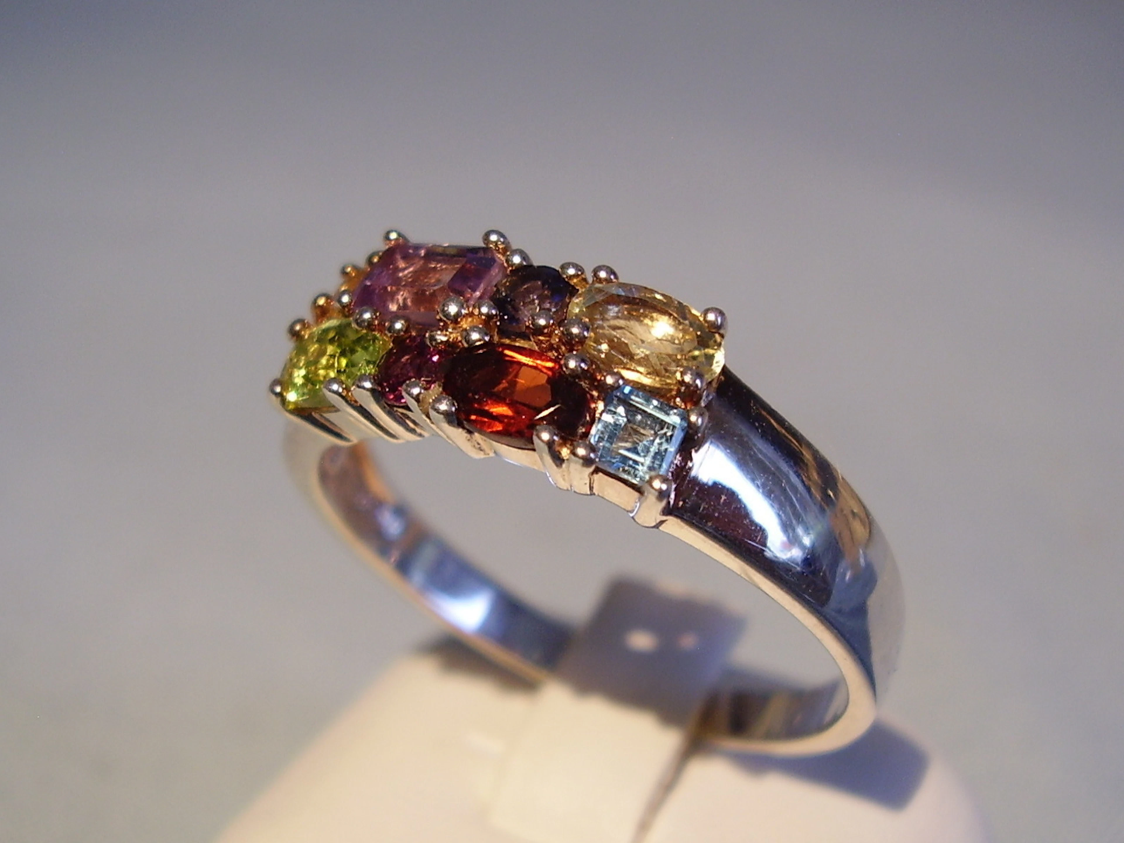 EDELSTEIN RING MULTICOLOR 1,2 ct.