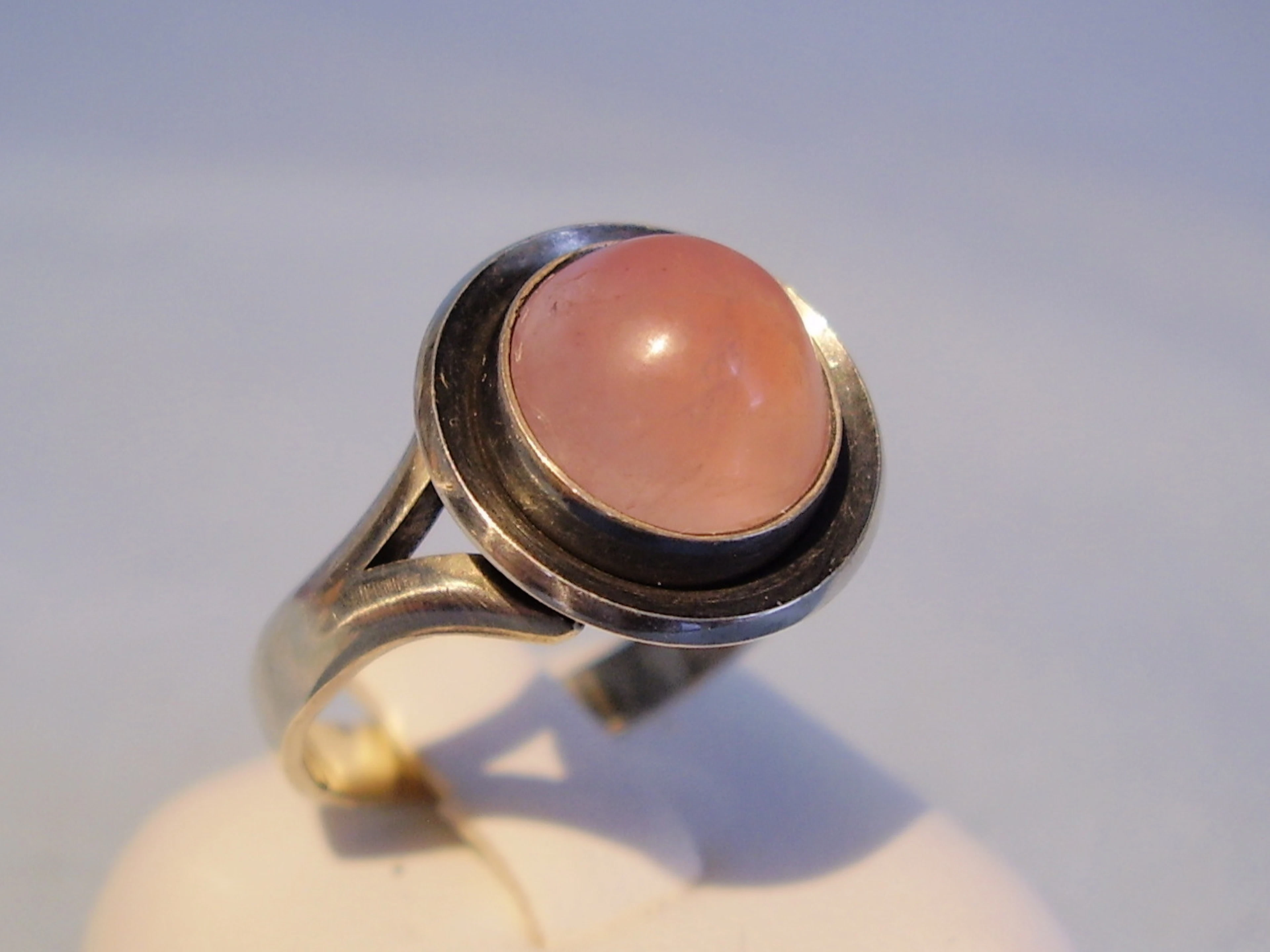 DESIGNER RING ROSENQUARZ signiert N.E.From Denmark.