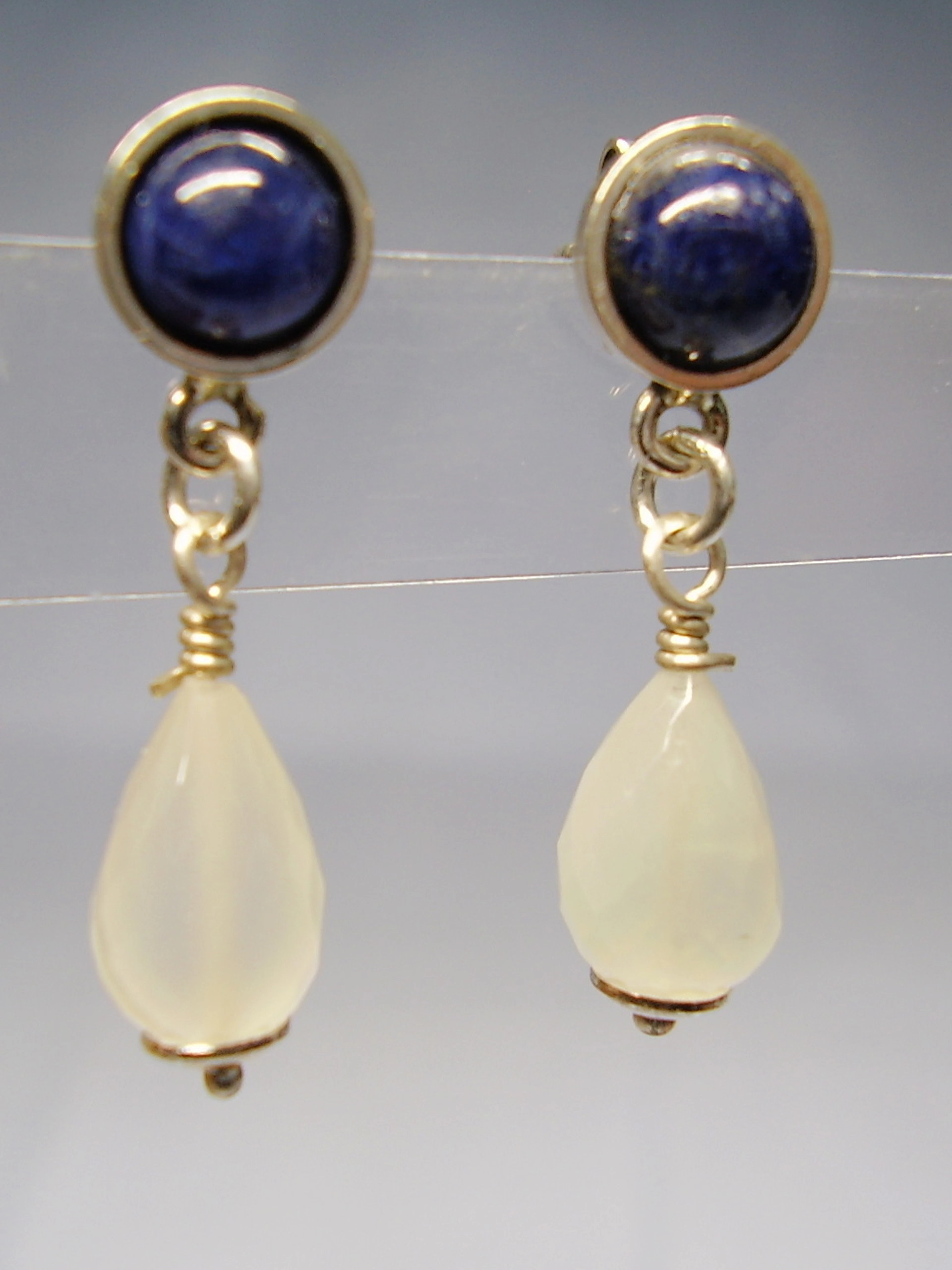 OHRRINGE MONDSTEIN + LAPISLAZULI.