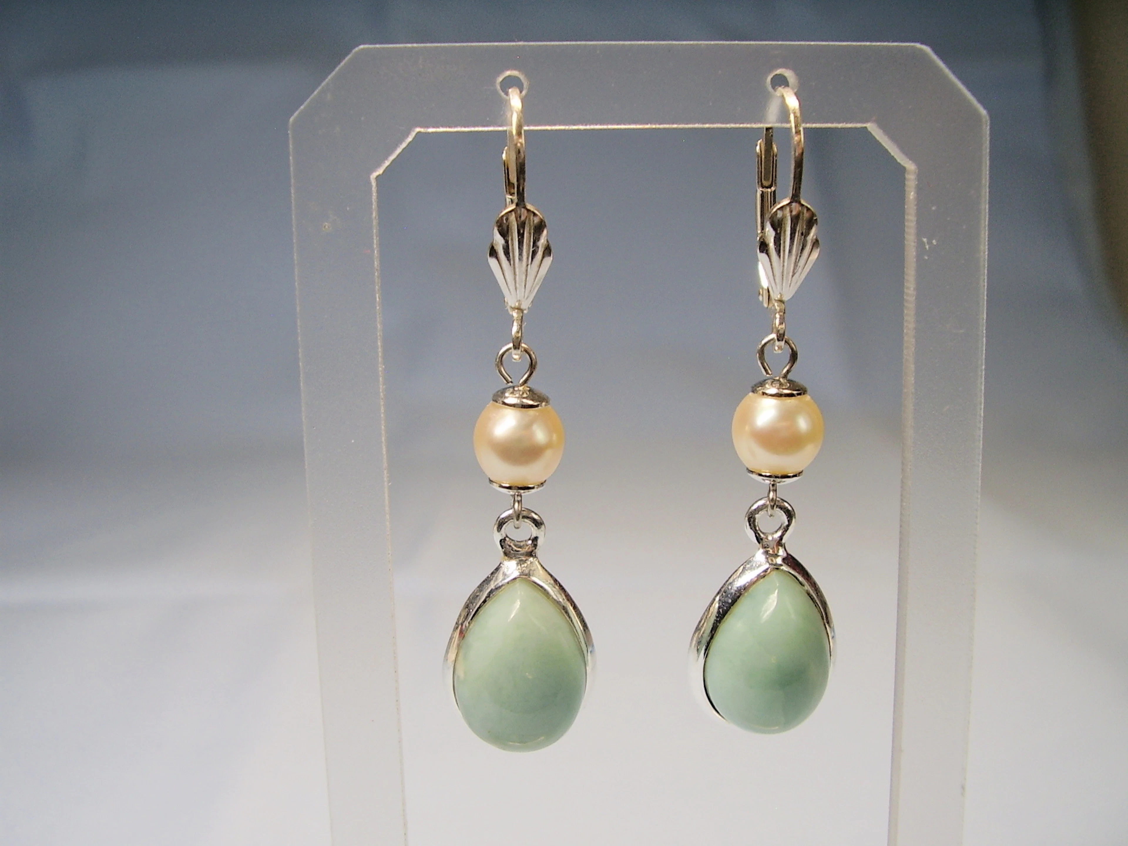 OHRRINGE LARIMAR + AKOYAPERLEN.