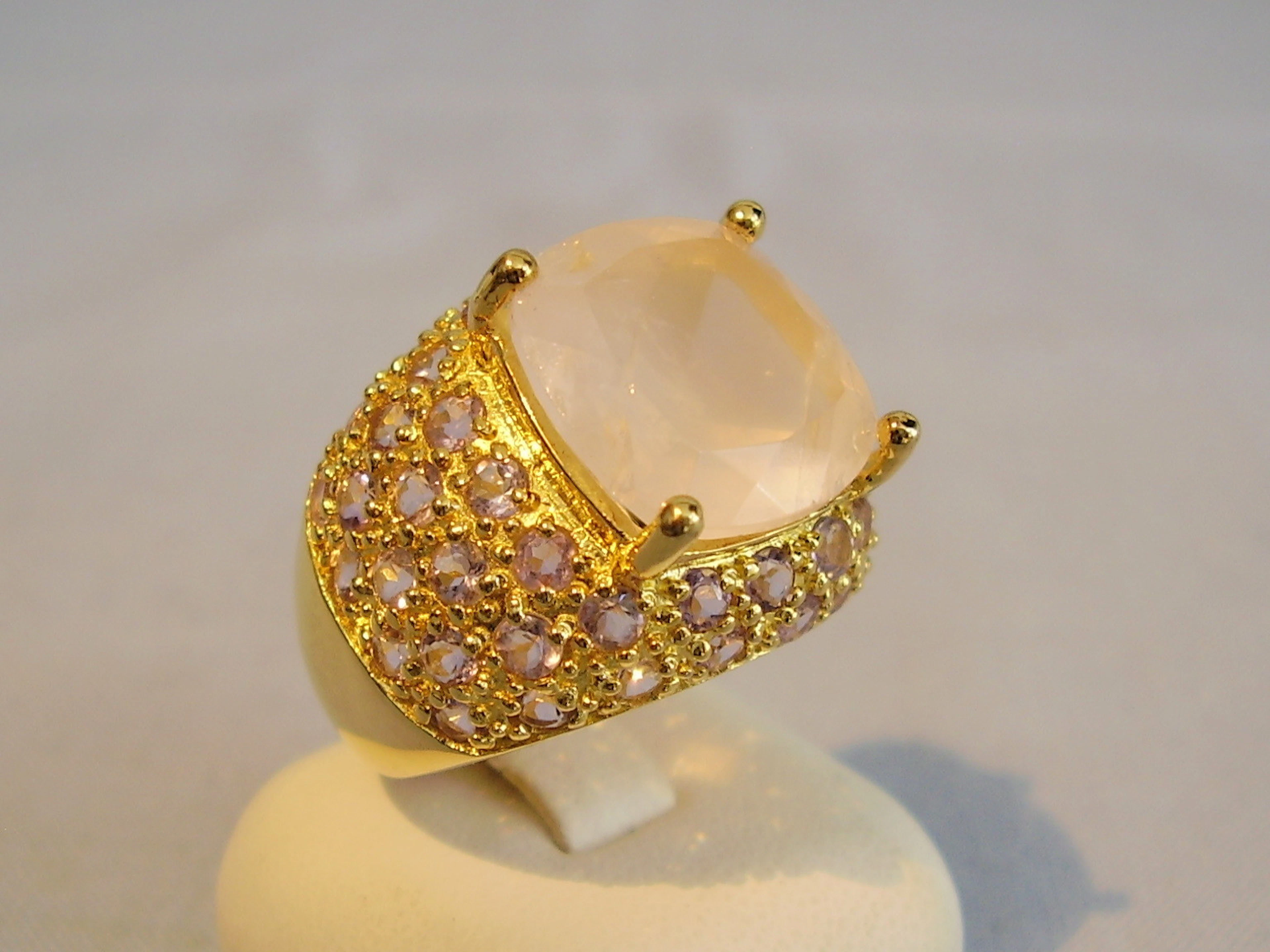 RING DAVID SIGAL ROSENQUARZ + AMETHYST.