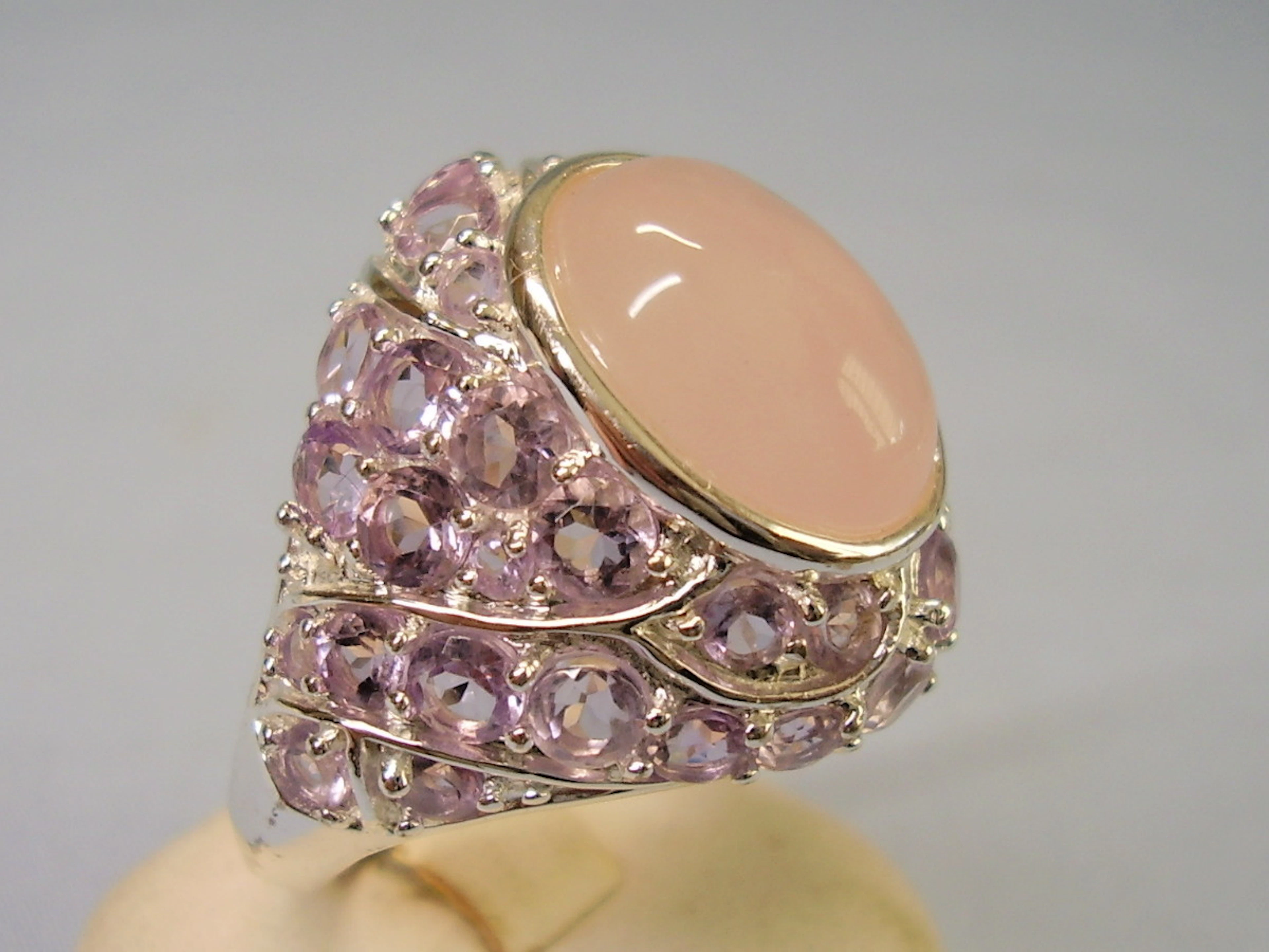 RING DAVID SIGAL ROSENQUARZ + AMETHYST.