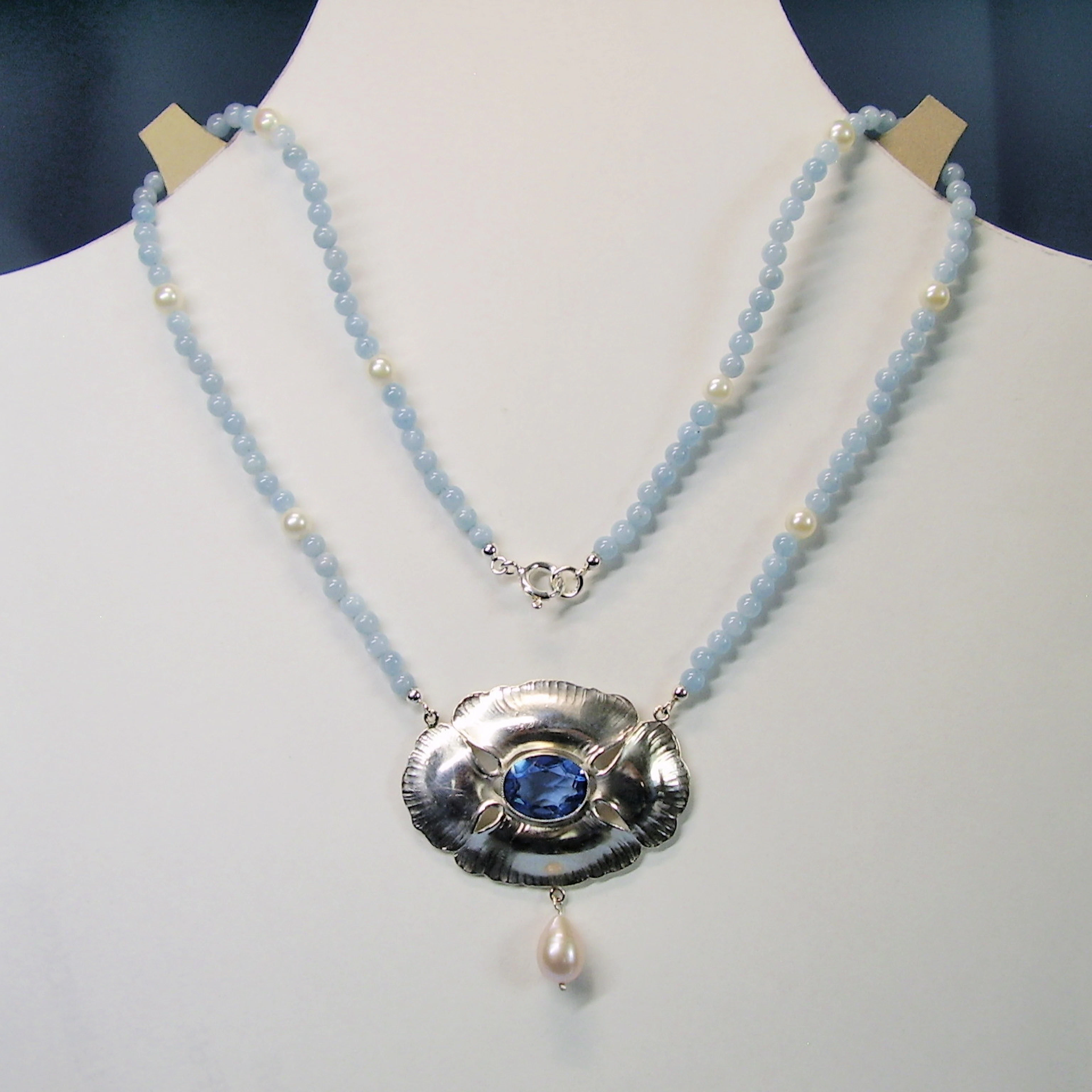 AQUAMARIN COLLIER SILBER 835 LAURIN-SCHMUCK.