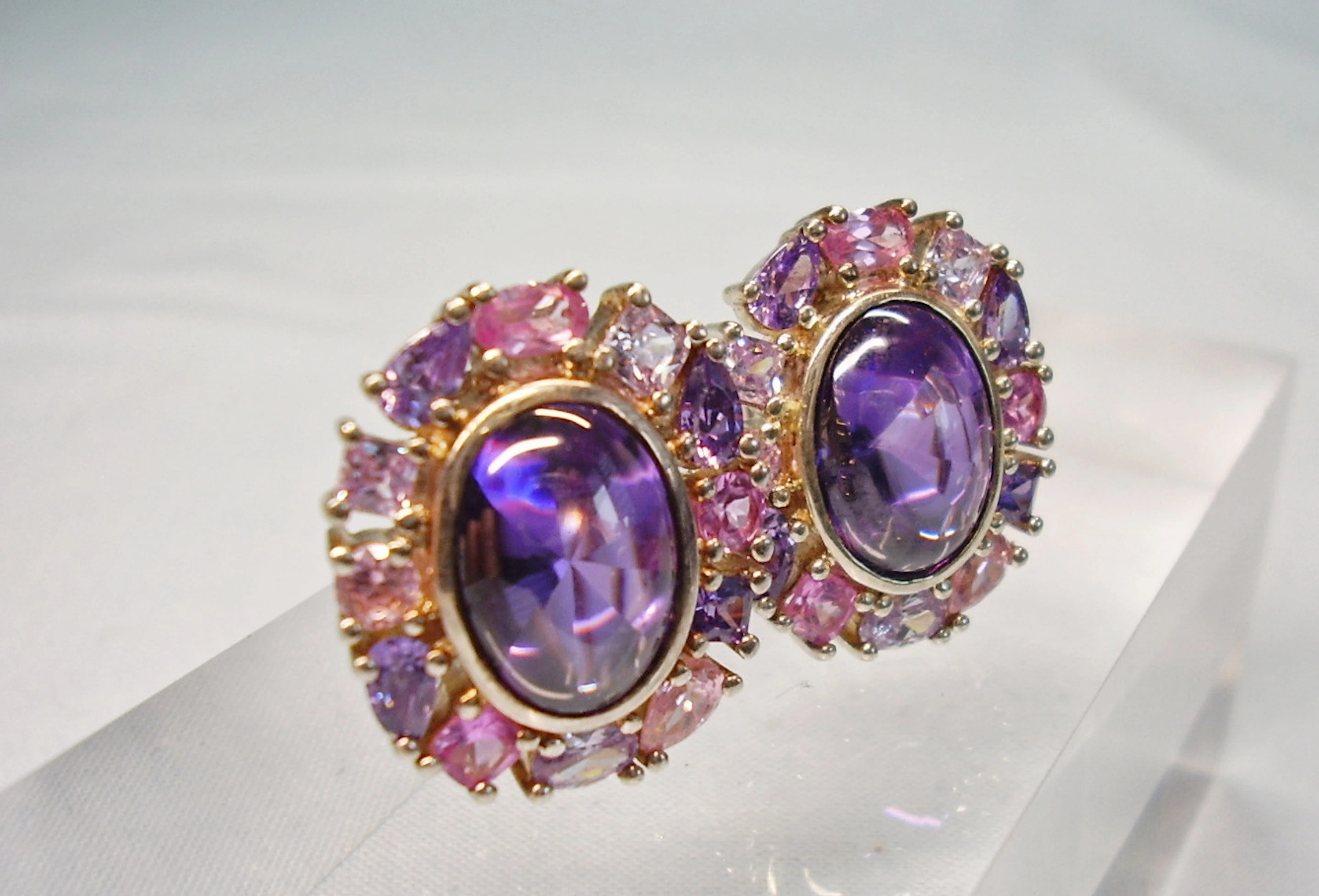 AMETHYST OHRSTECKER SILBER 925.