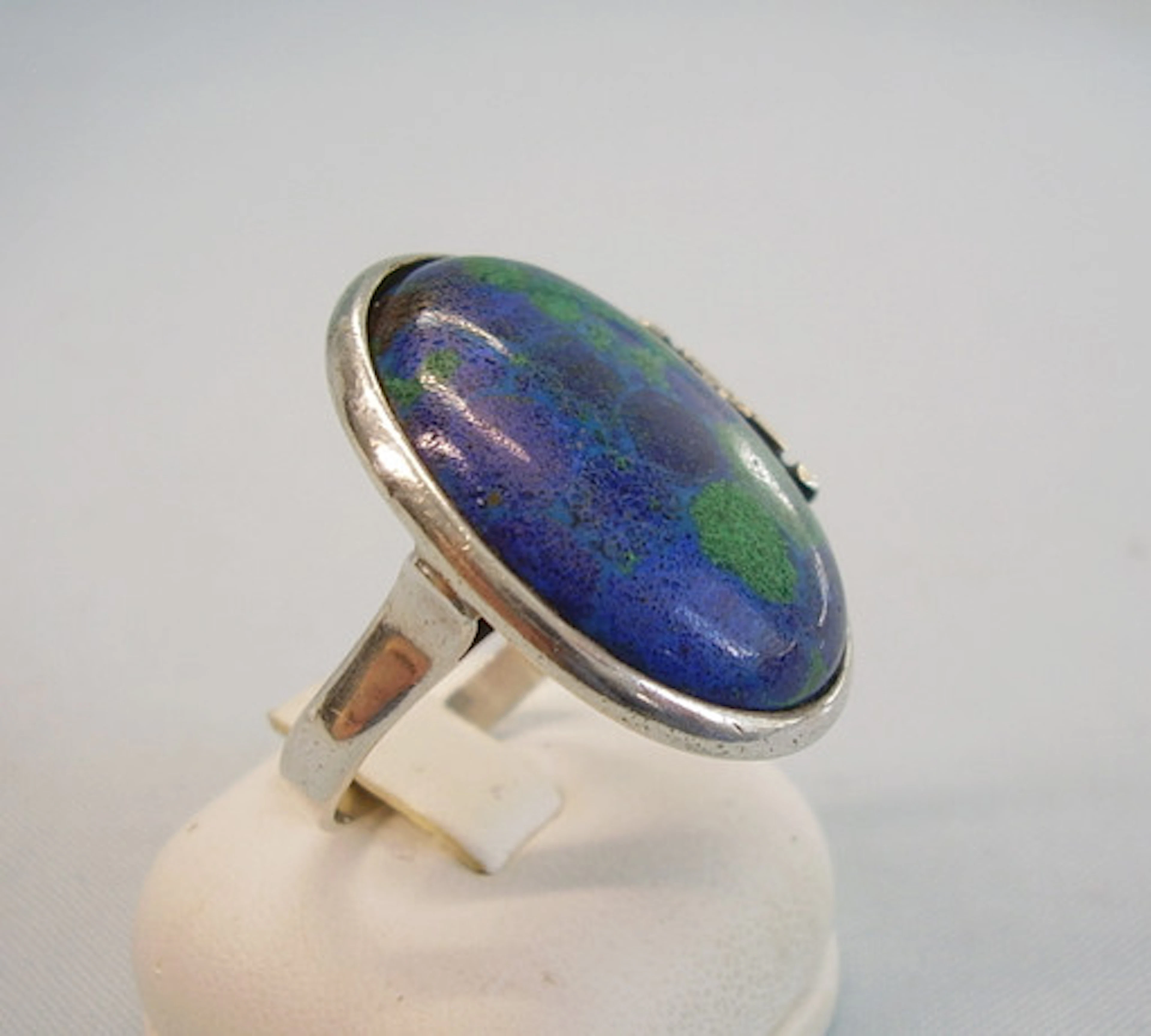 MALACKIT AZURITE RING SILVER.