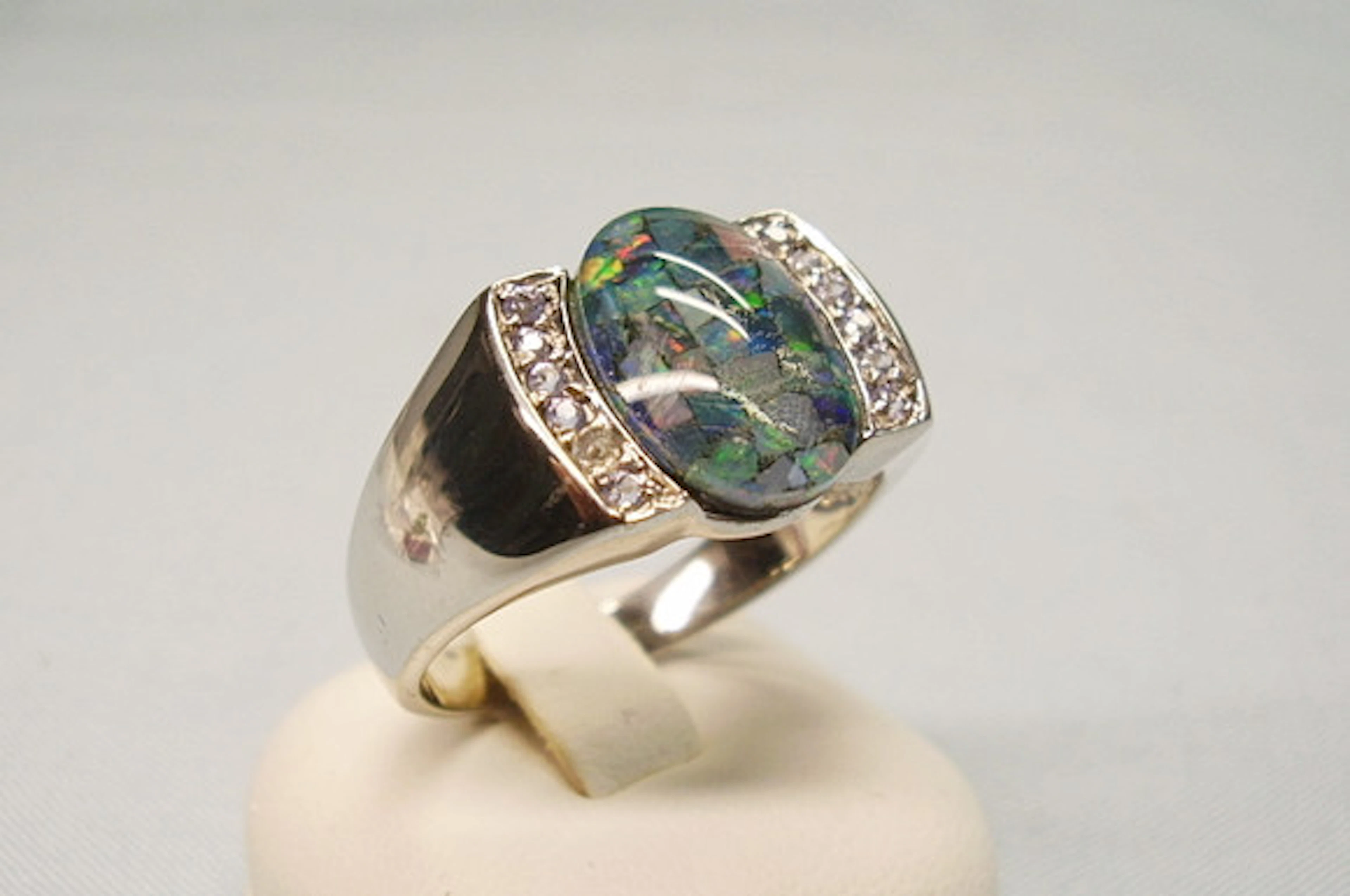 OPALRING SILVER 925 Signerad BERNHARD CONR…