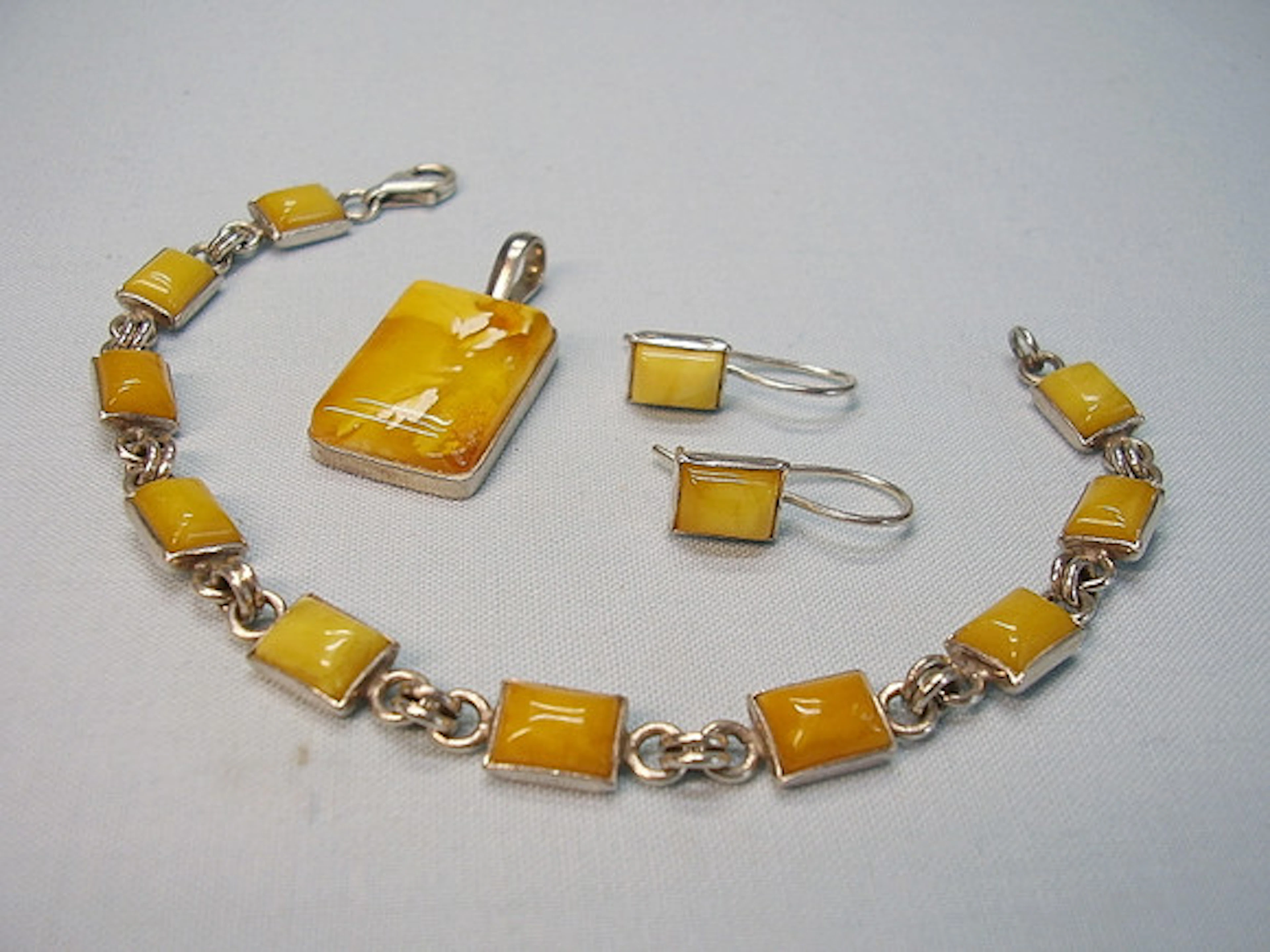 SET BERNSTEIN SEA AMBER, armband, hänge, ö…