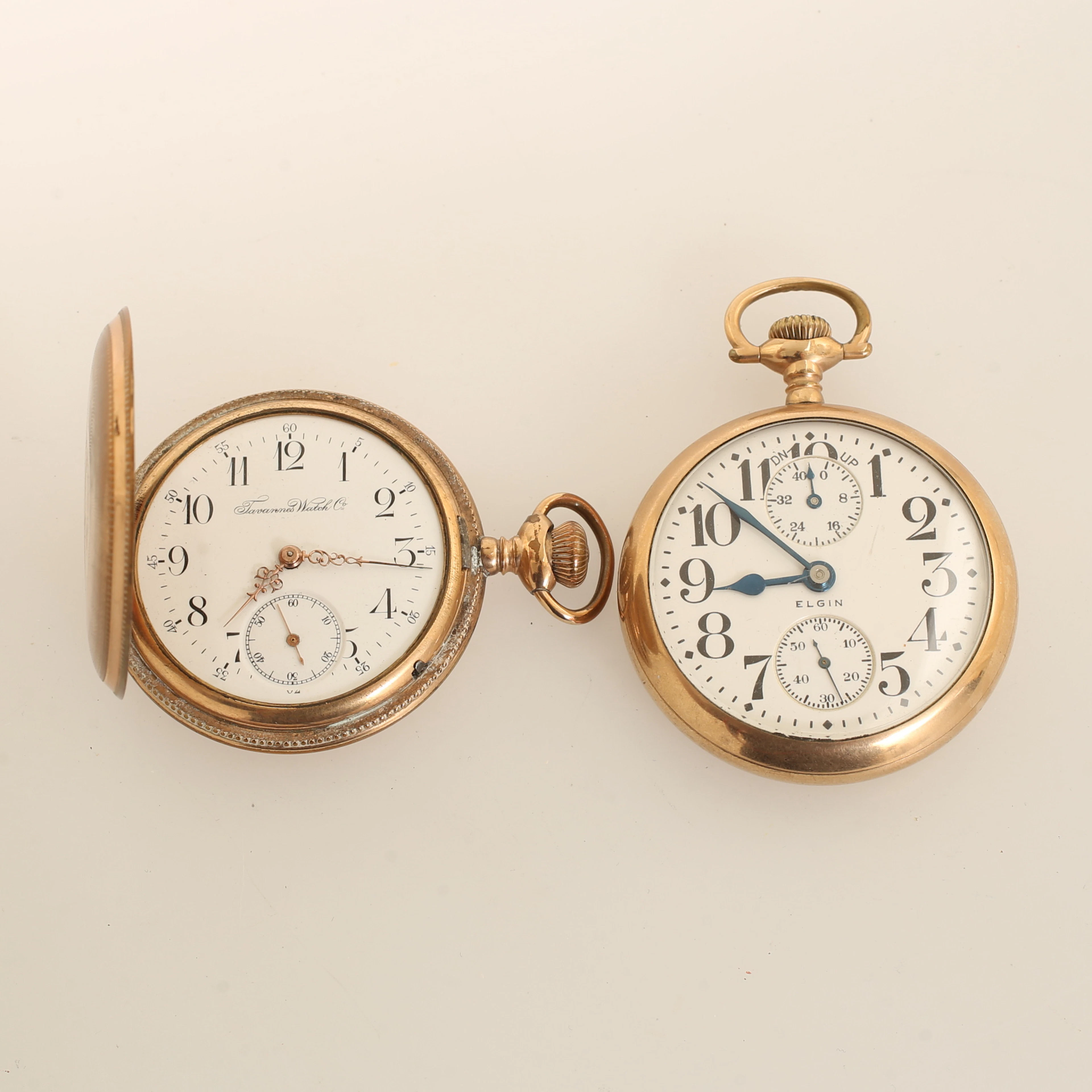 FICKUR, 2 stycken, Elgin och Tavannes Watch.