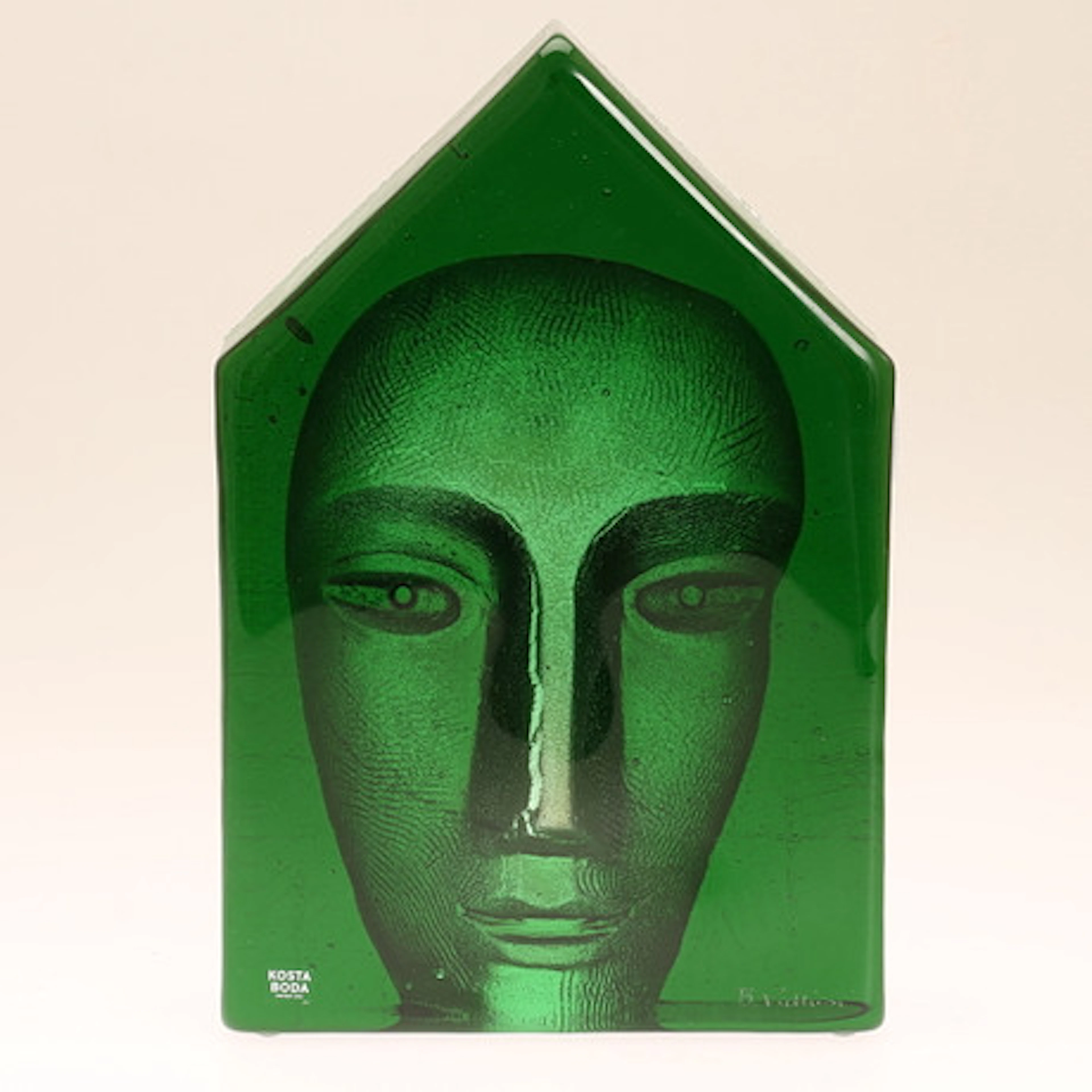 BERTIL VALLIEN. Skulptur, glasblock, "Salu…