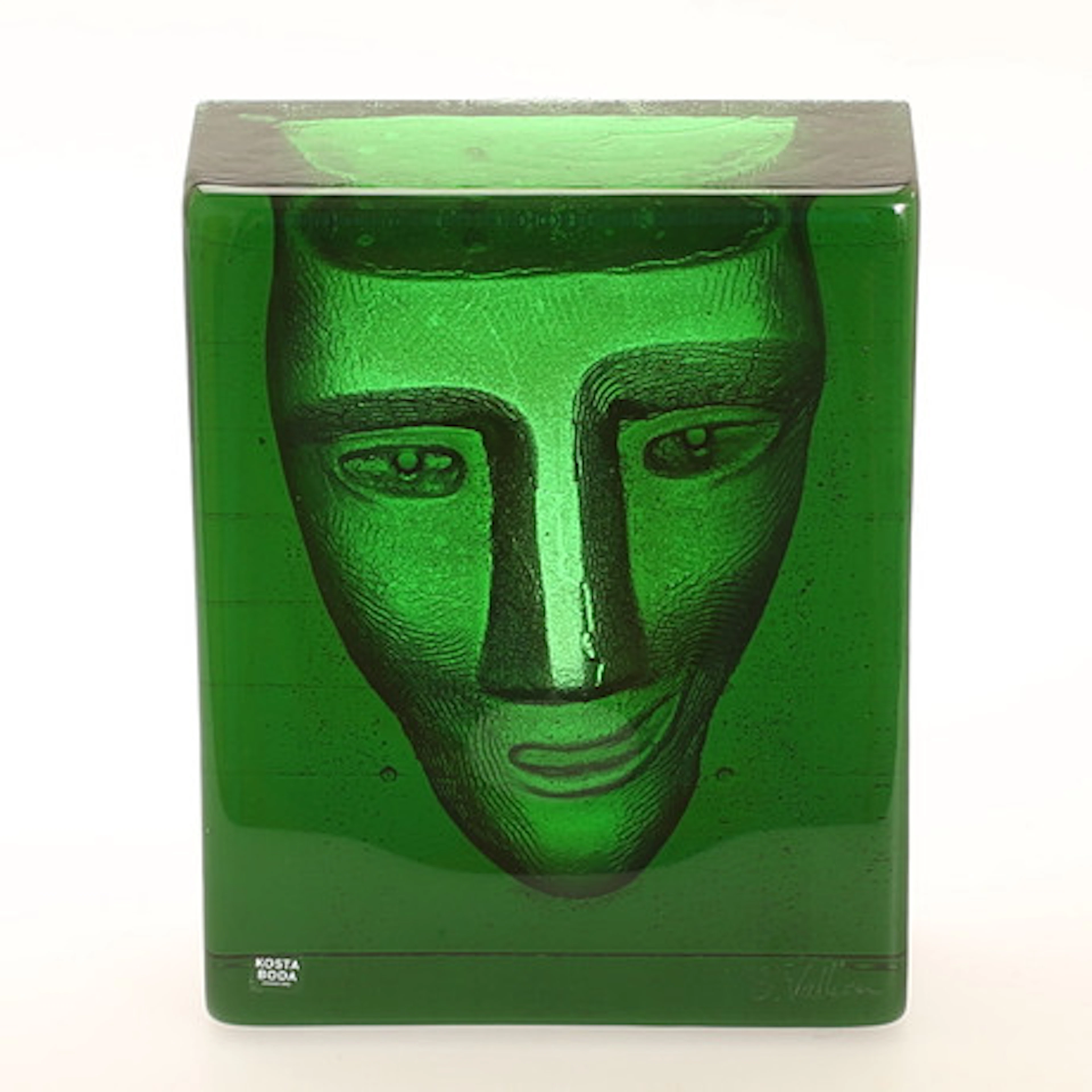 BERTIL VALLIEN. Skulptur, glasblock, "Salu…