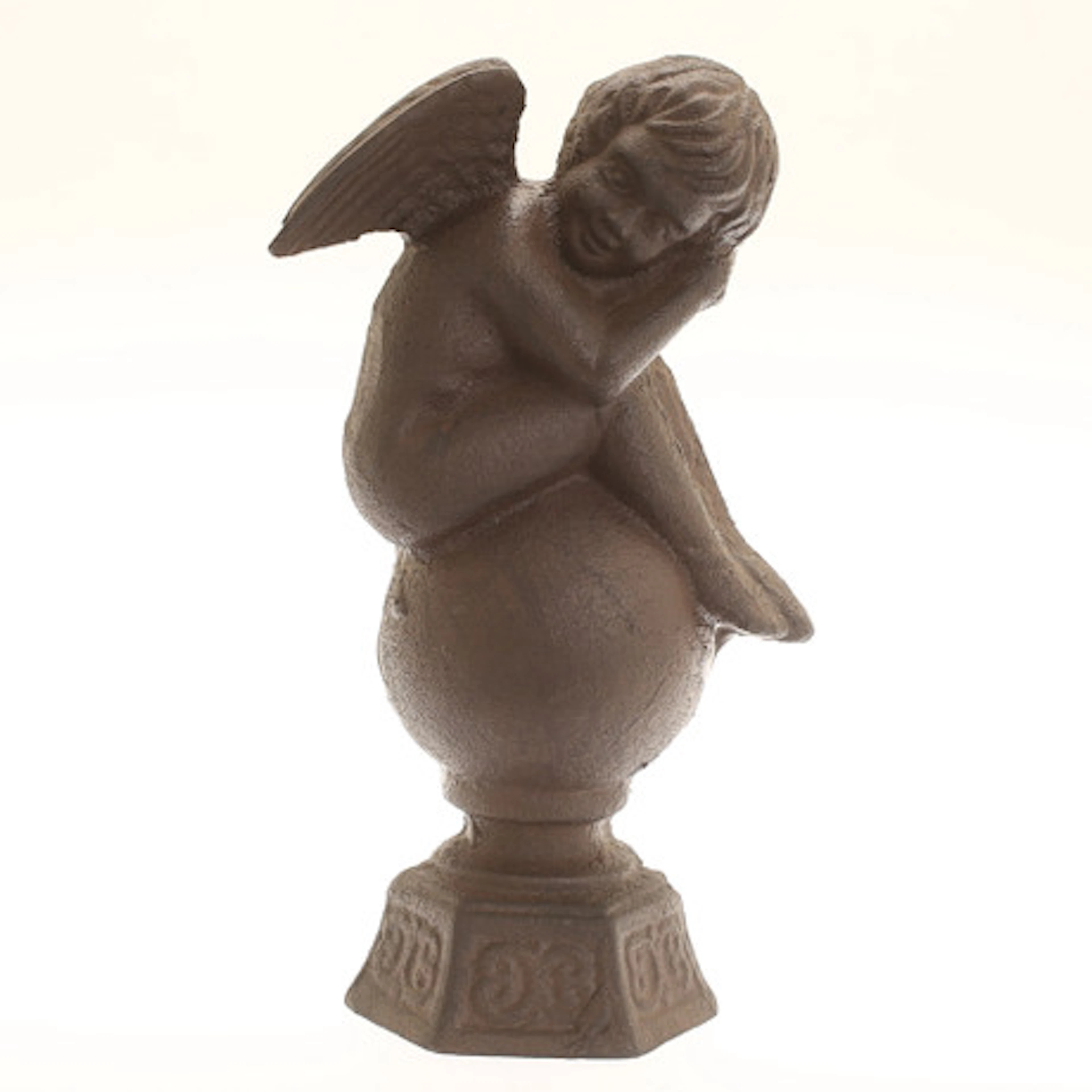 SKULPTUR, ängel, gjutjärn, samtida.