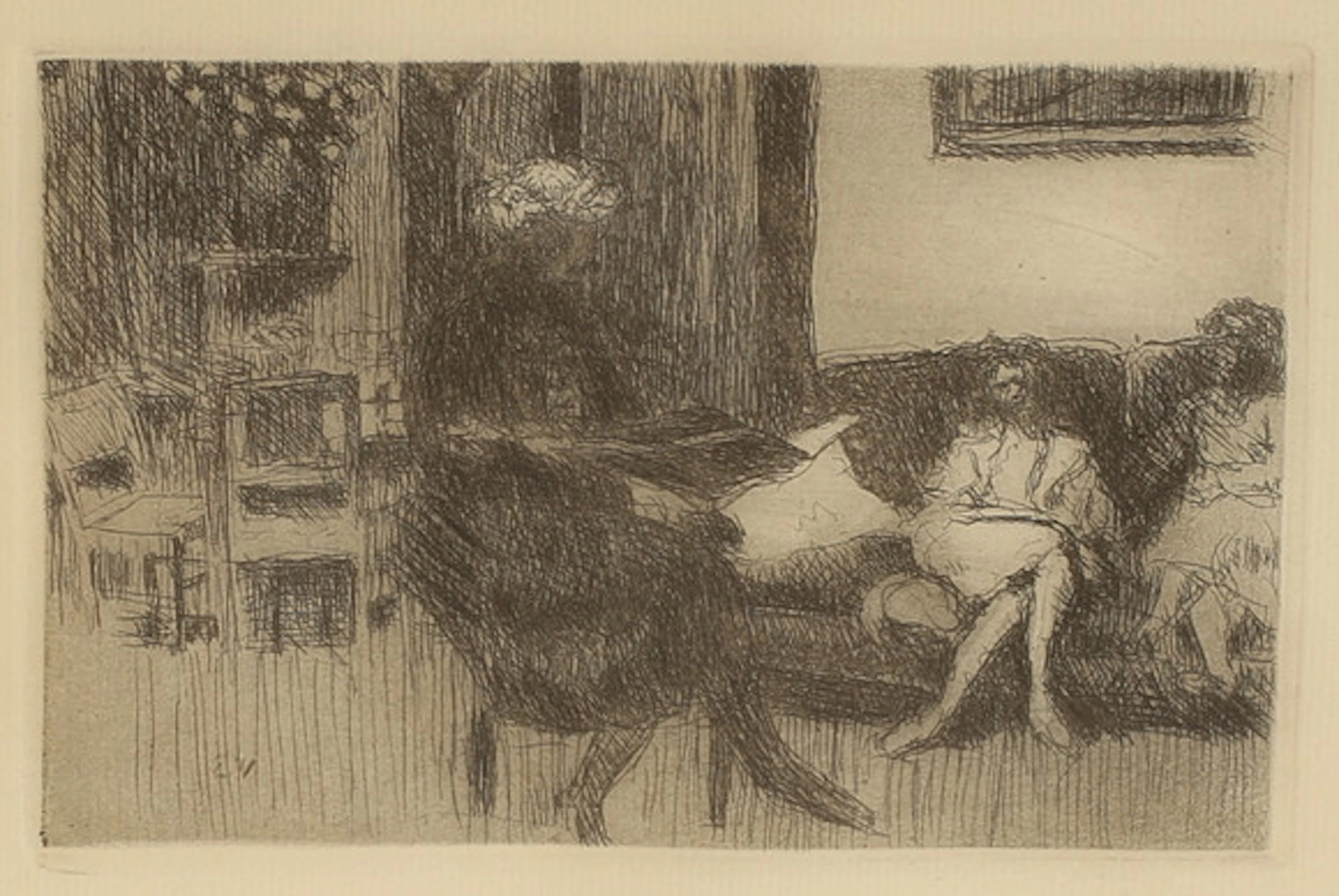 EDOUARD VUILLARD. ''Interiör med soffa'', …