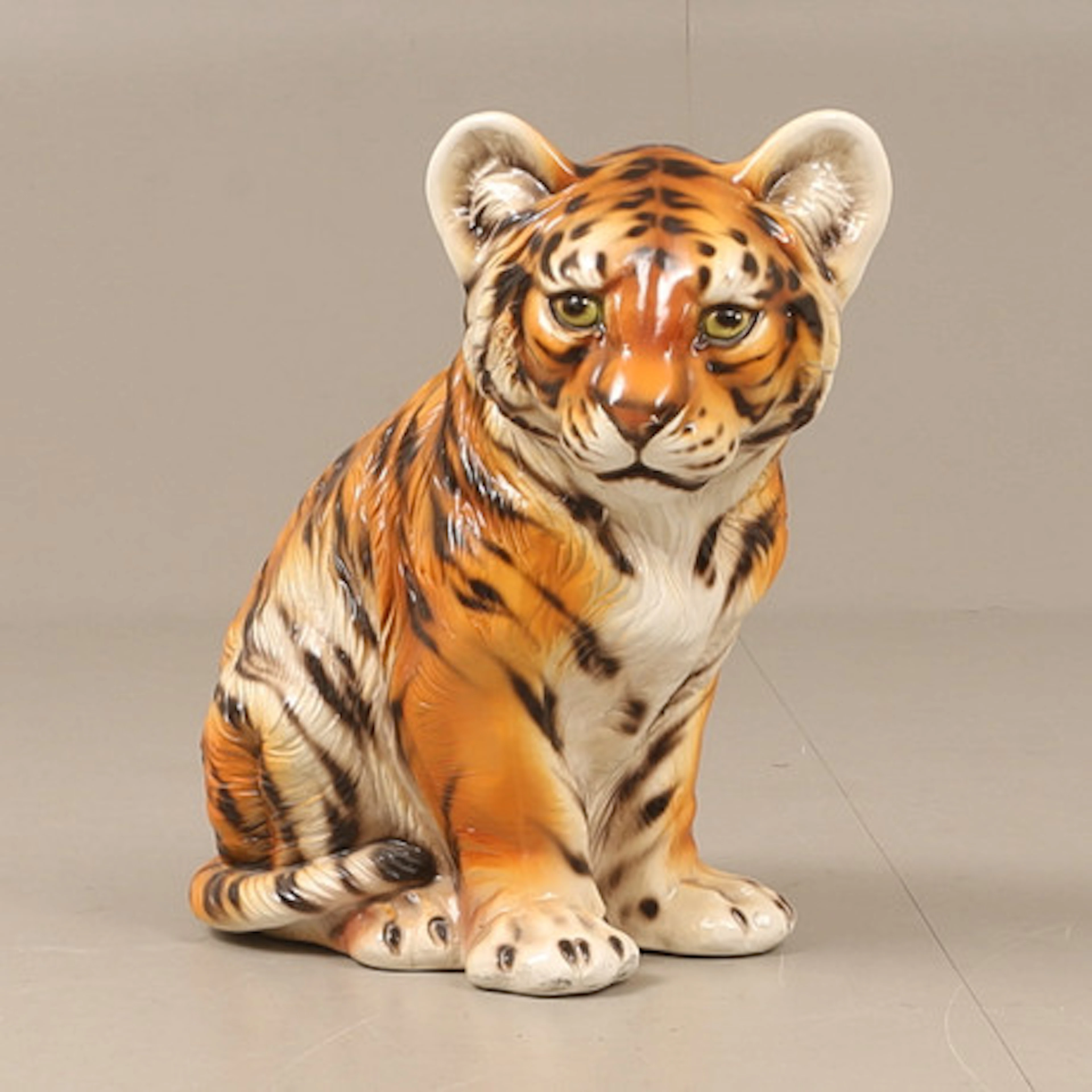 GOLVFIGURIN, tiger, porslin.