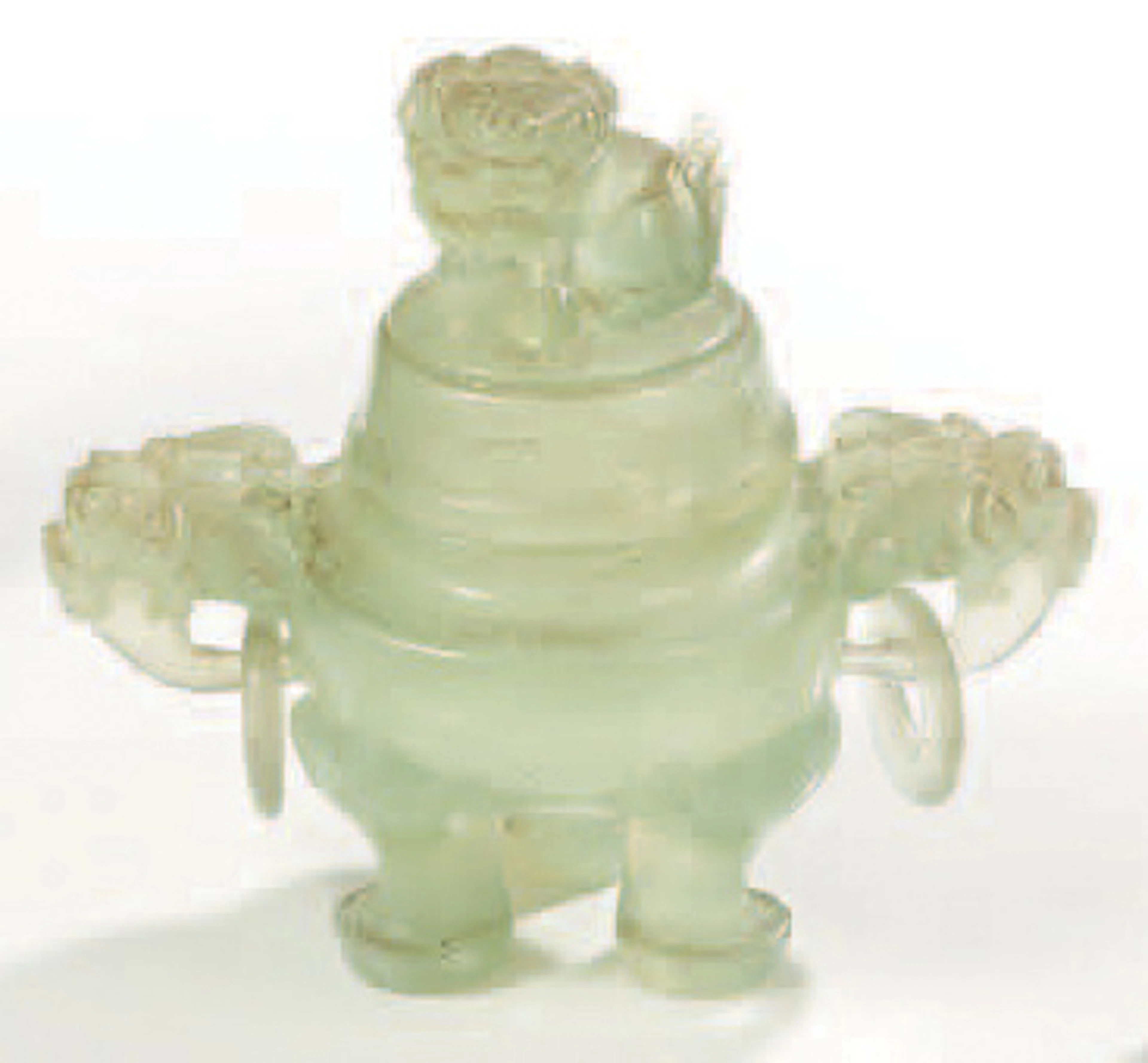 Brûle-parfum tripode miniature en jade clair,…