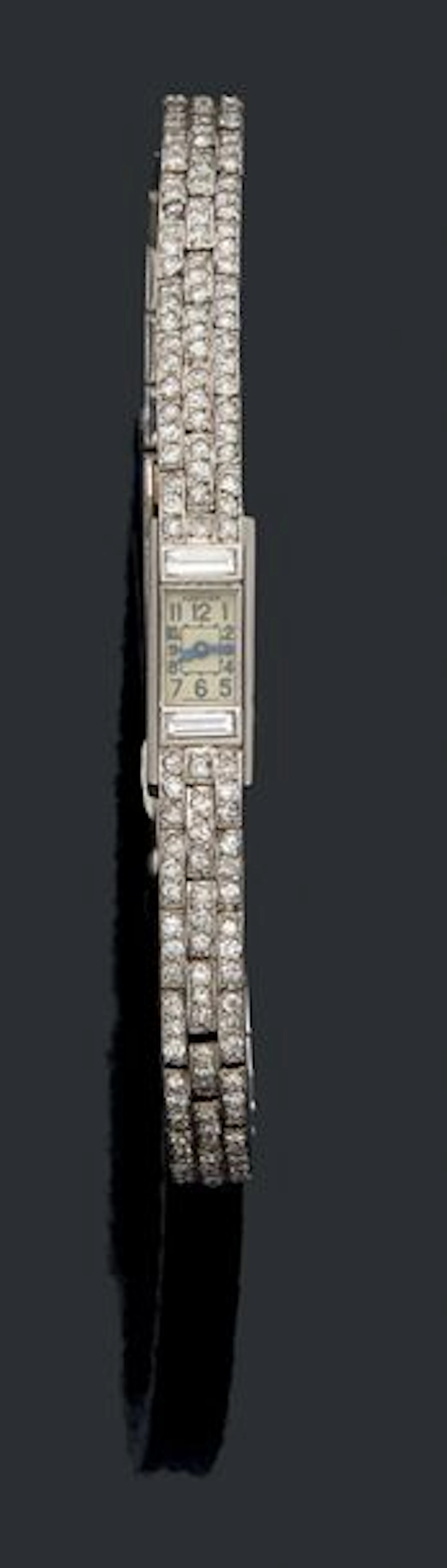 Rare montre bracelet baguette de dame en…