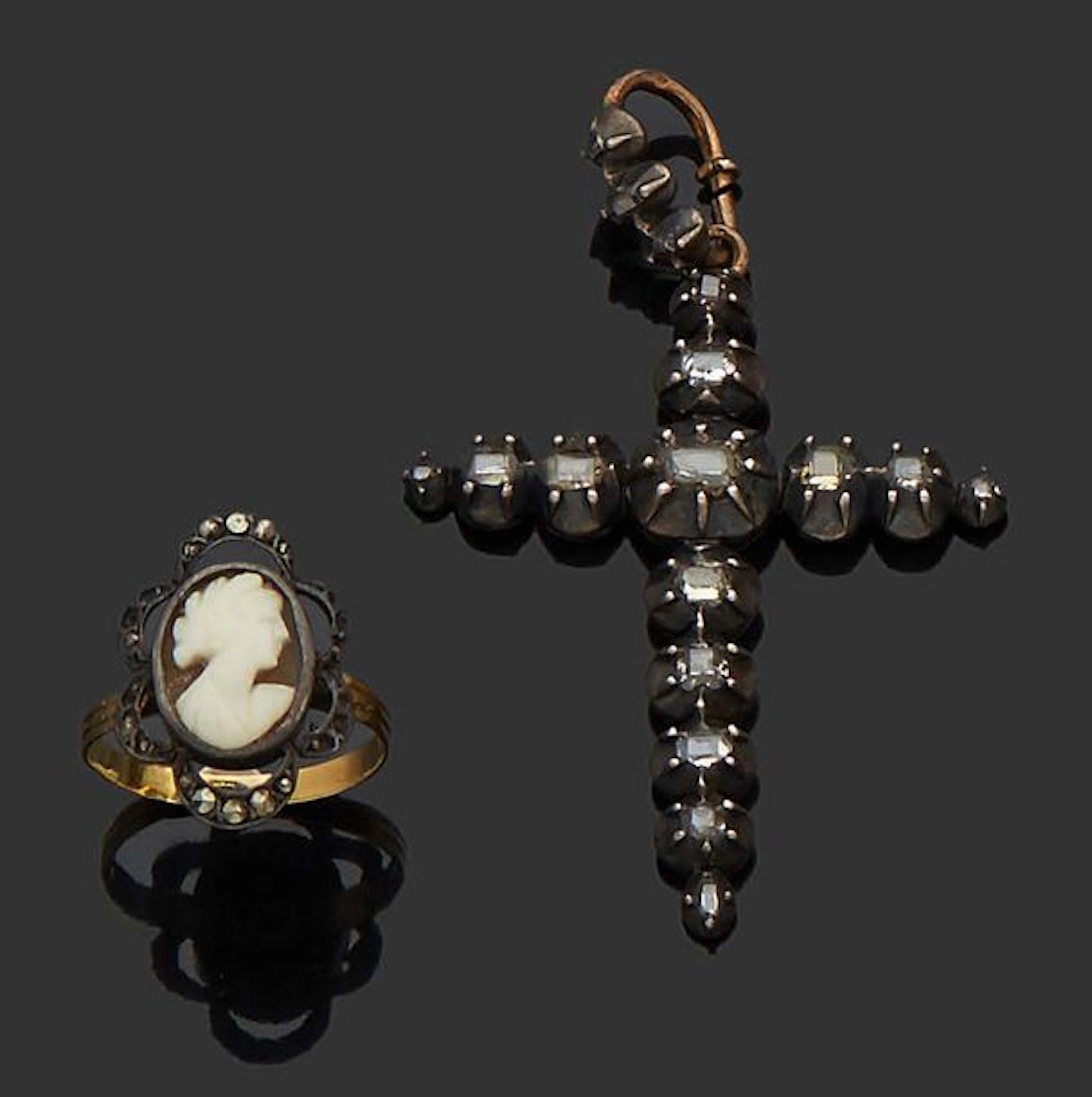 Ensemble en argent et or jaune 18K (750)…