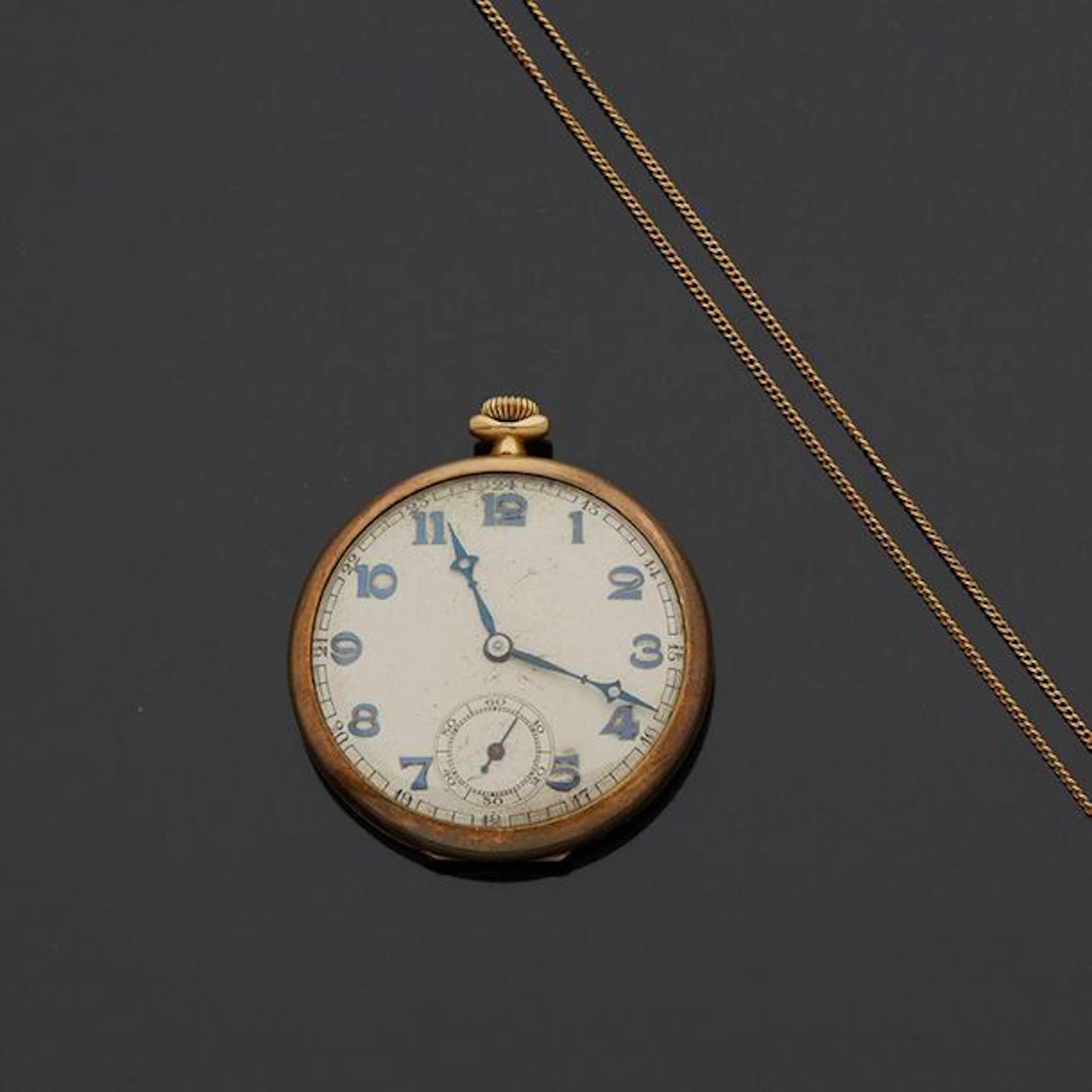 Montre de gousset en or jaune 18K (750) et...