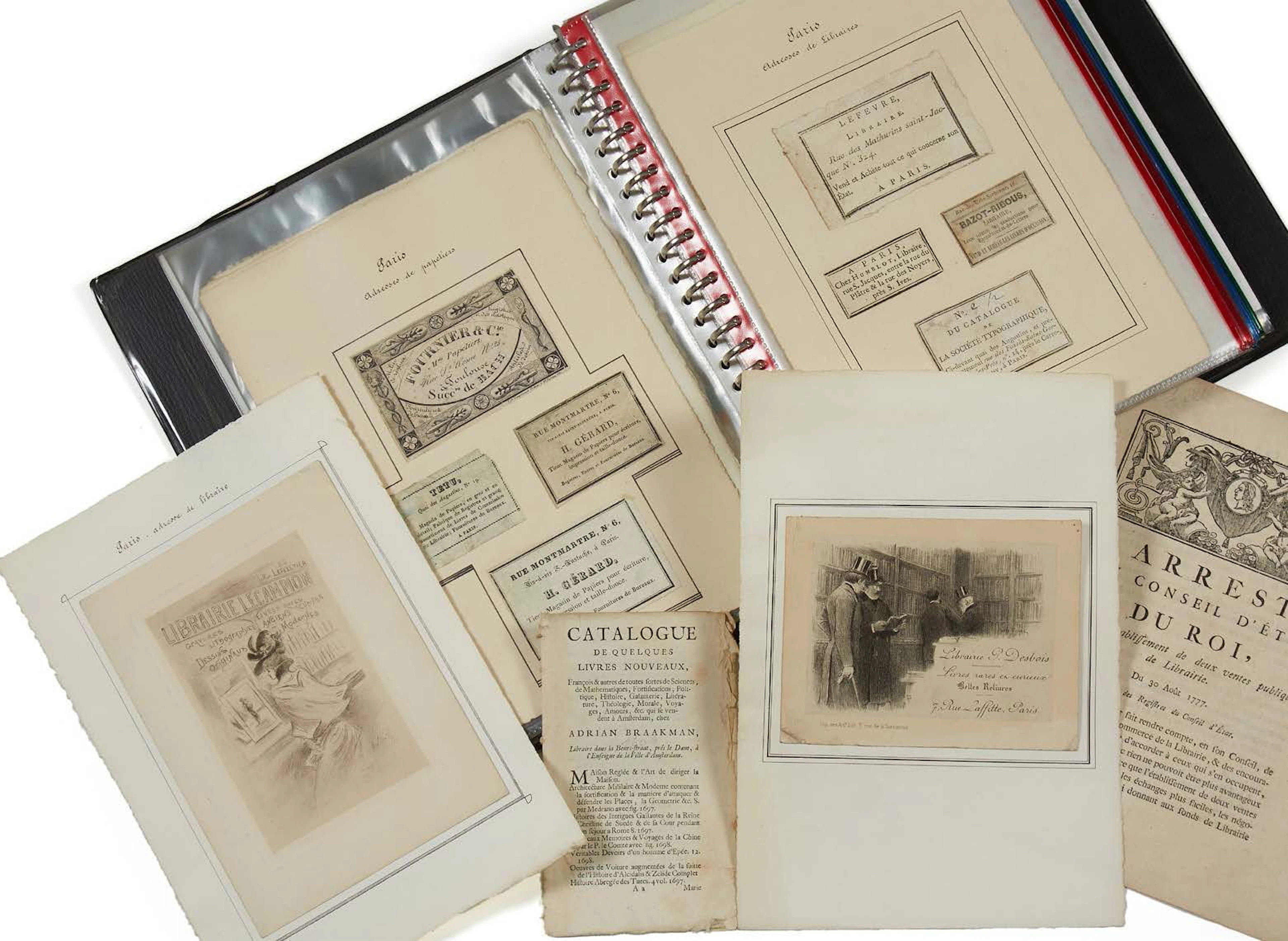 [LIBRAIRIE]. Collection de quatre classeurs... - Lot 262 - Delon - Hoebanx