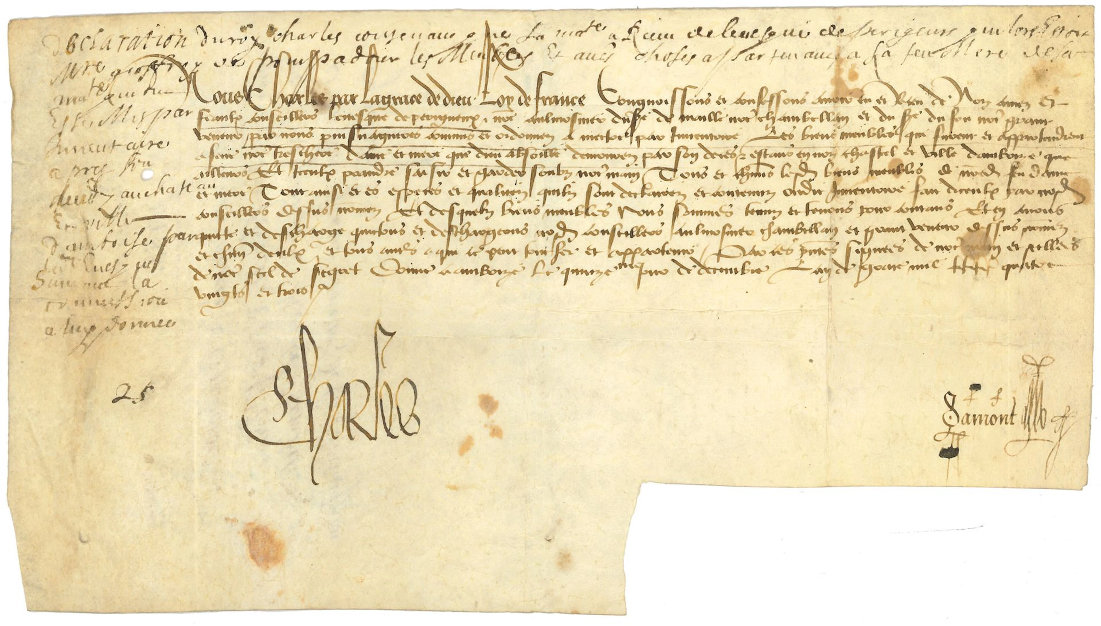 Charles VIII (1470-1498) Roi de France.