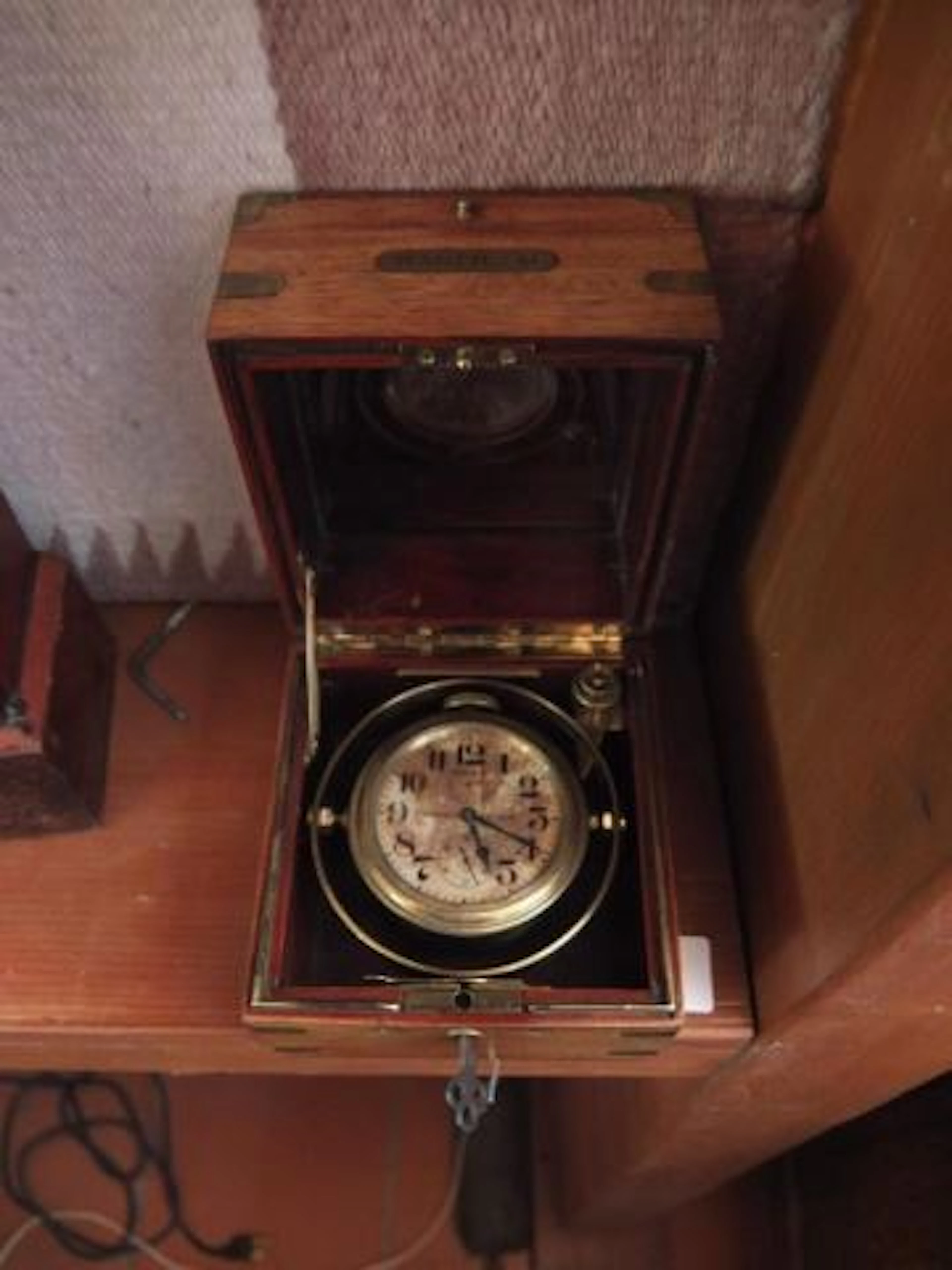 Antique Waltham Zenith Crono Meter Nautical Clock