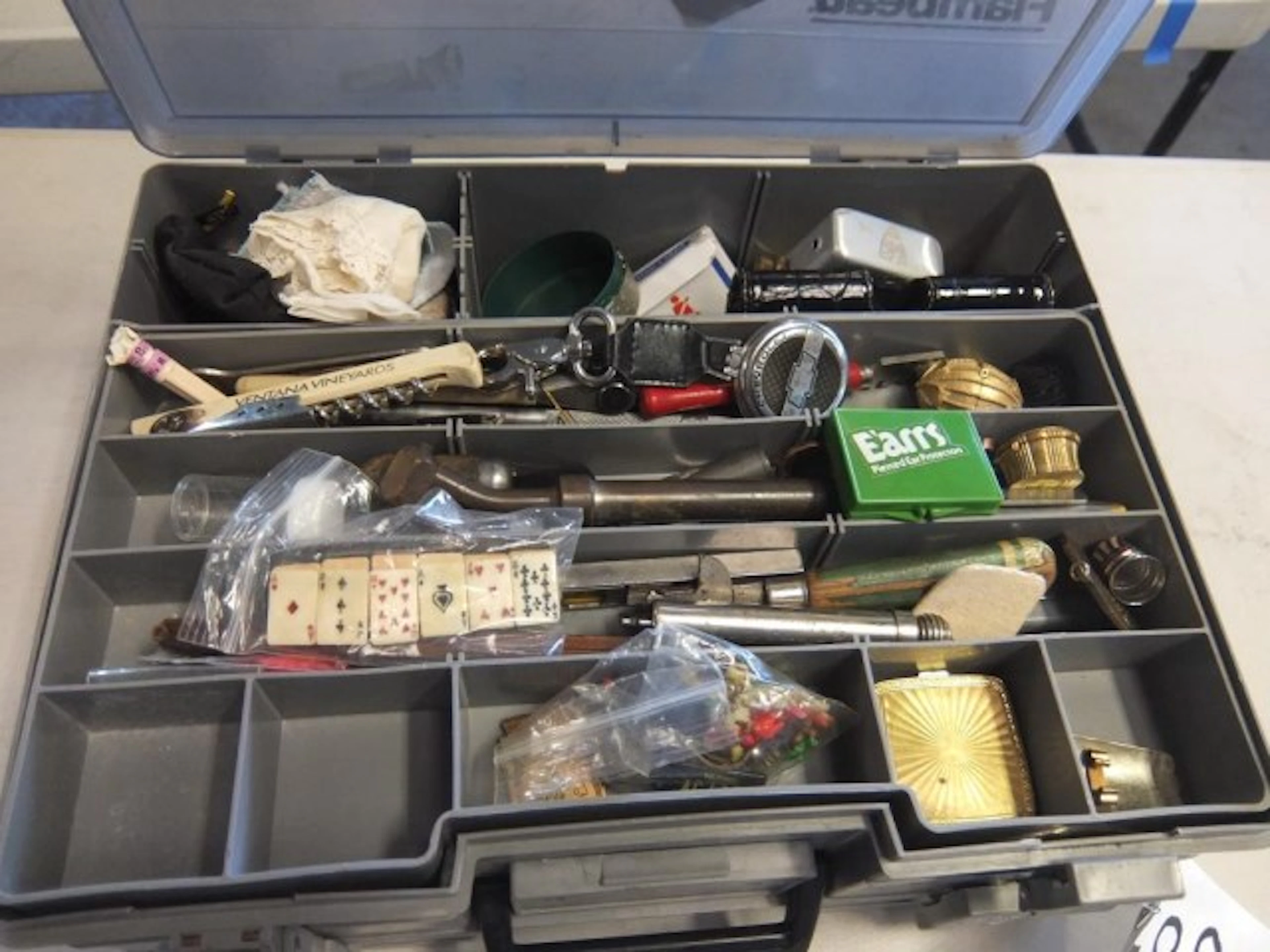 Tackle Box with Miscellaneous Items
