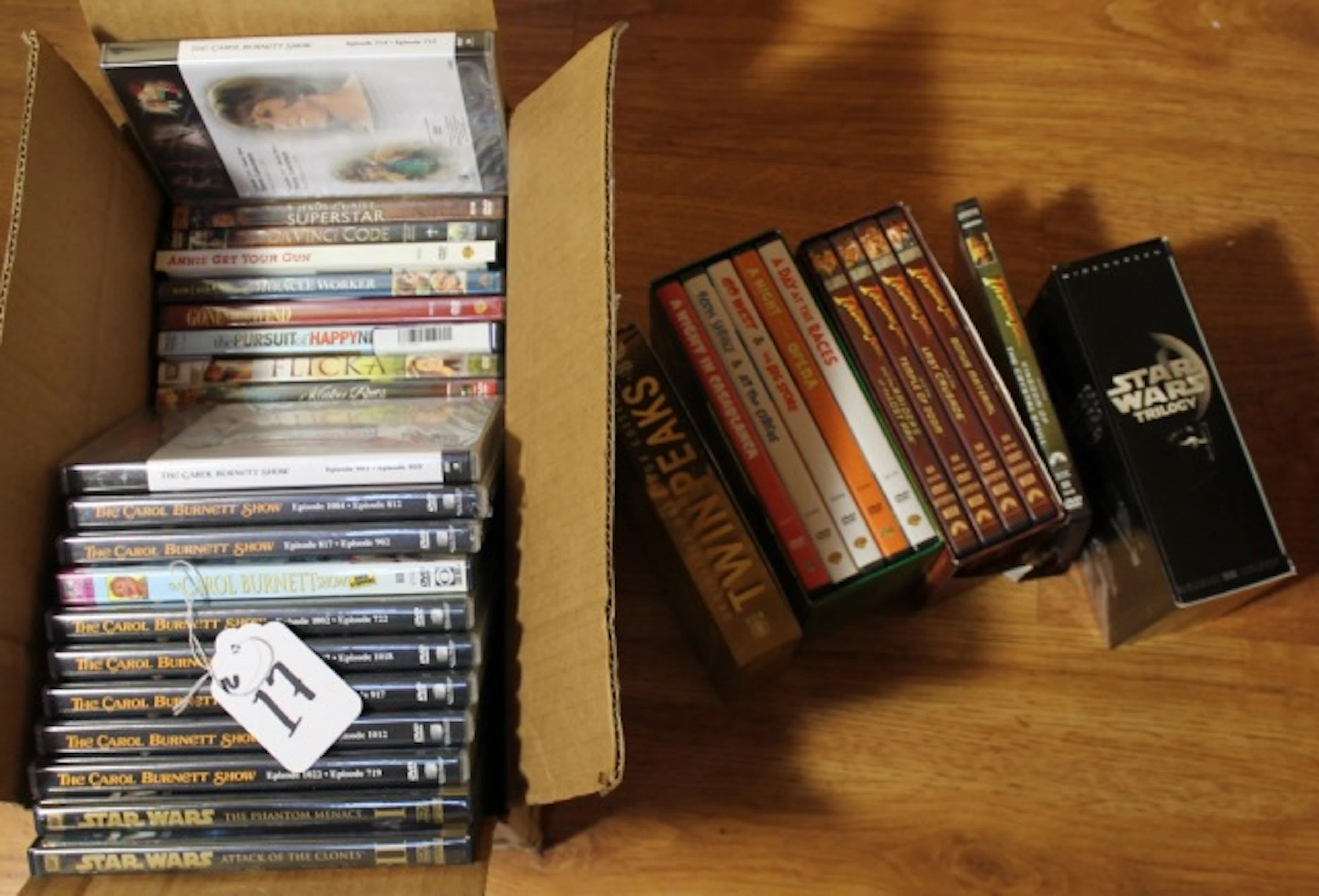 Box of DVDs