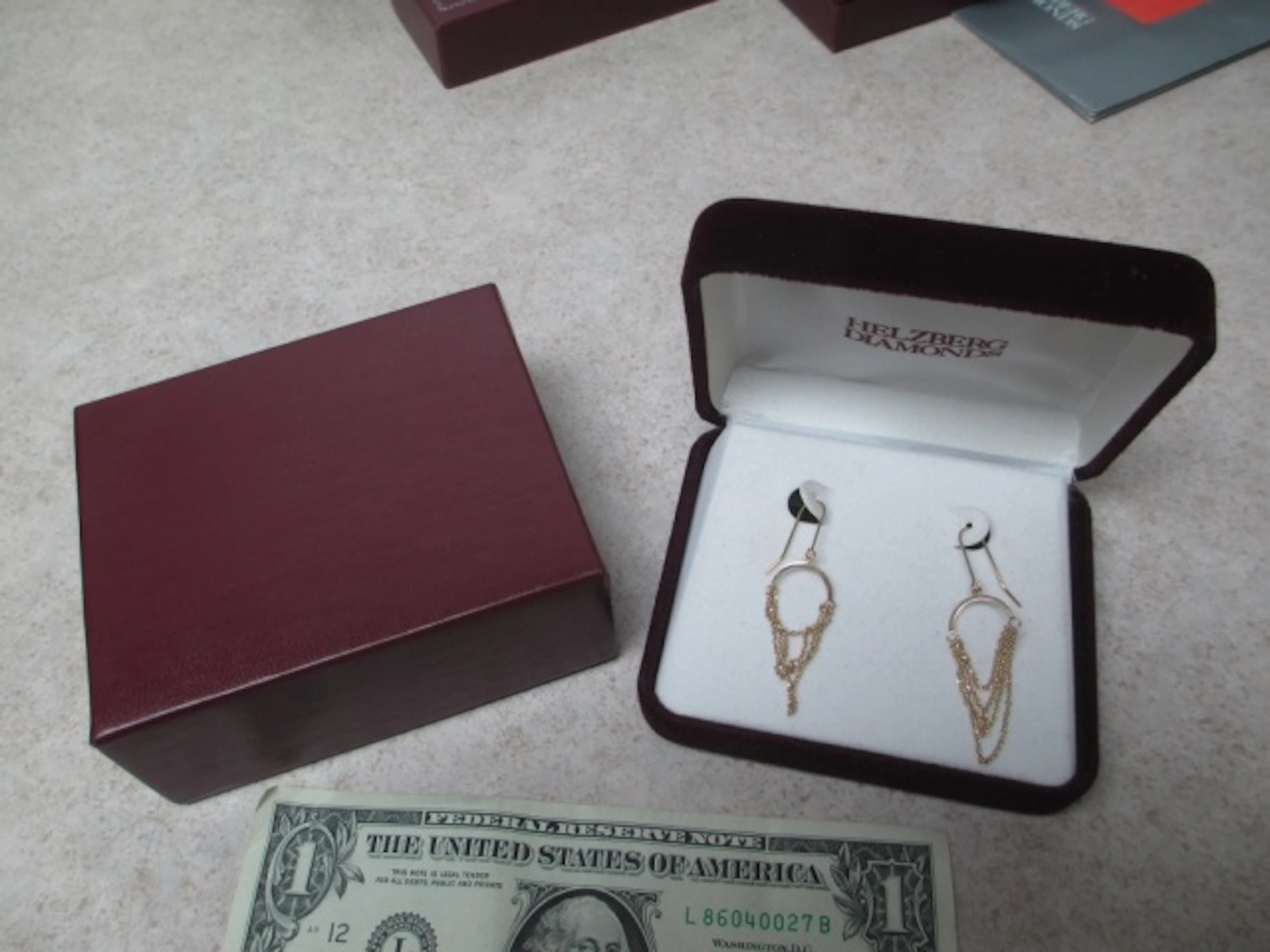 Helzberg Diamonds 14KT Gold Earrings in Case