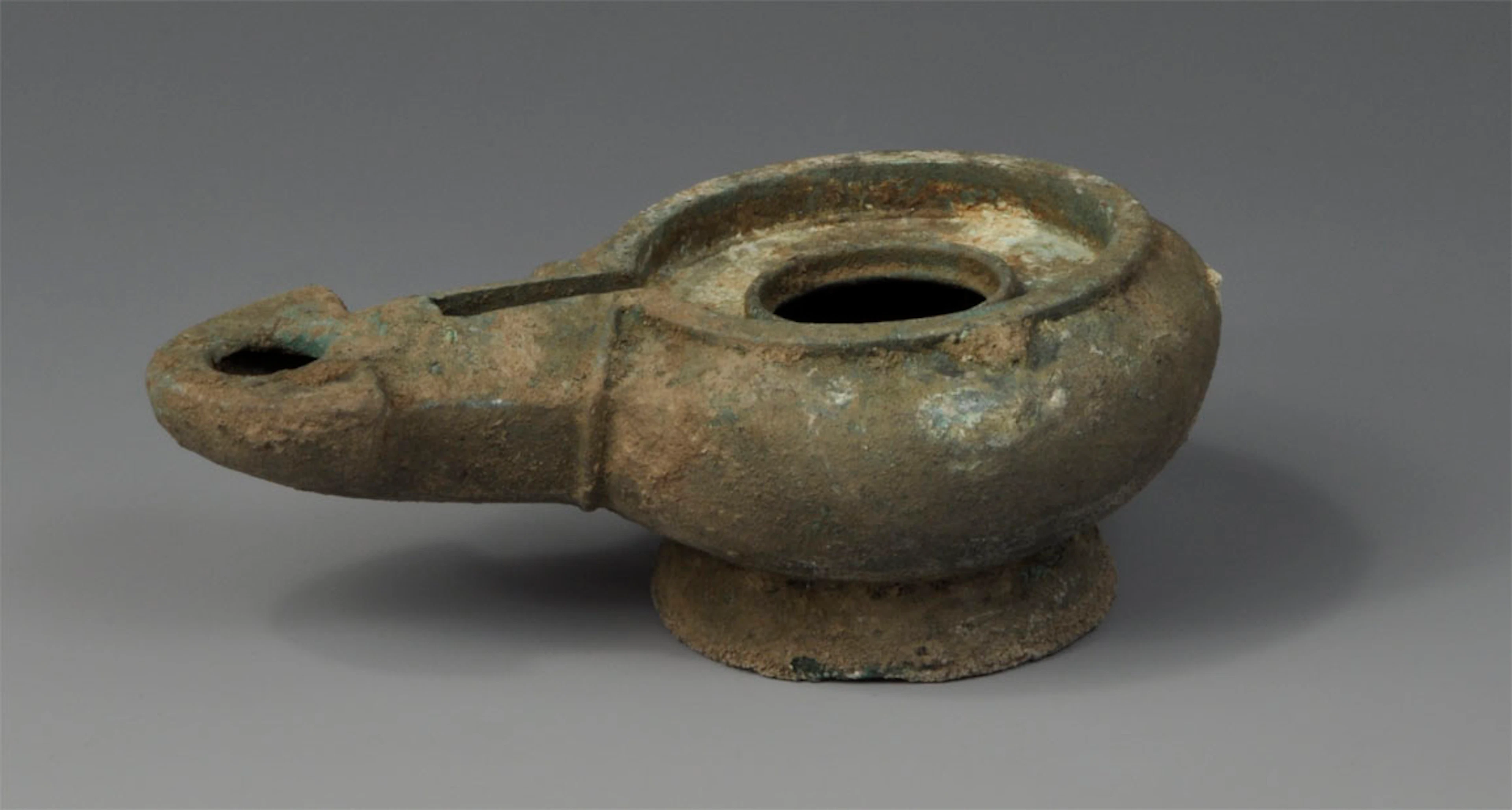 Roman Bronze Oil Lamp
