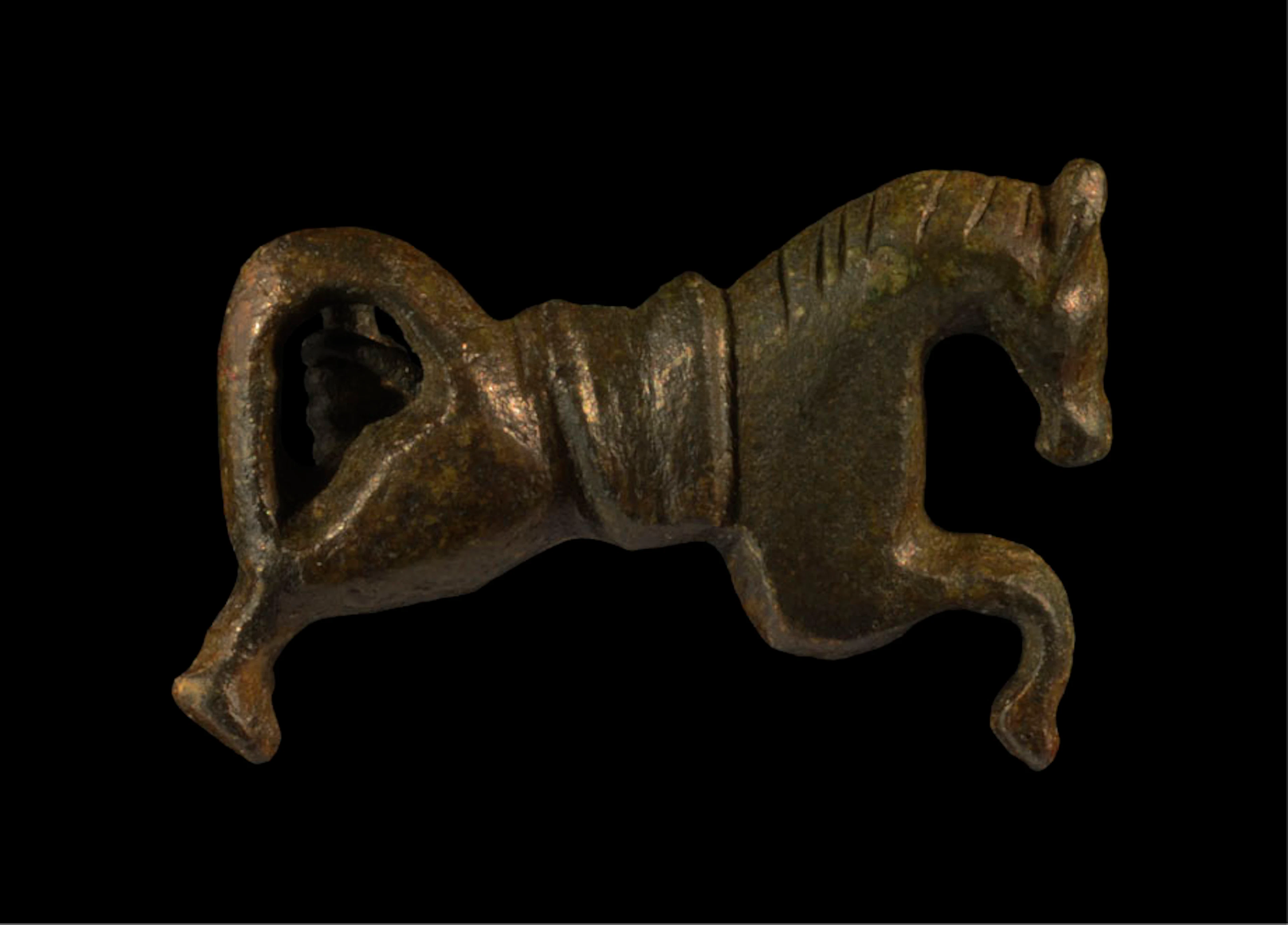 Roman Saddled Horse Brooch