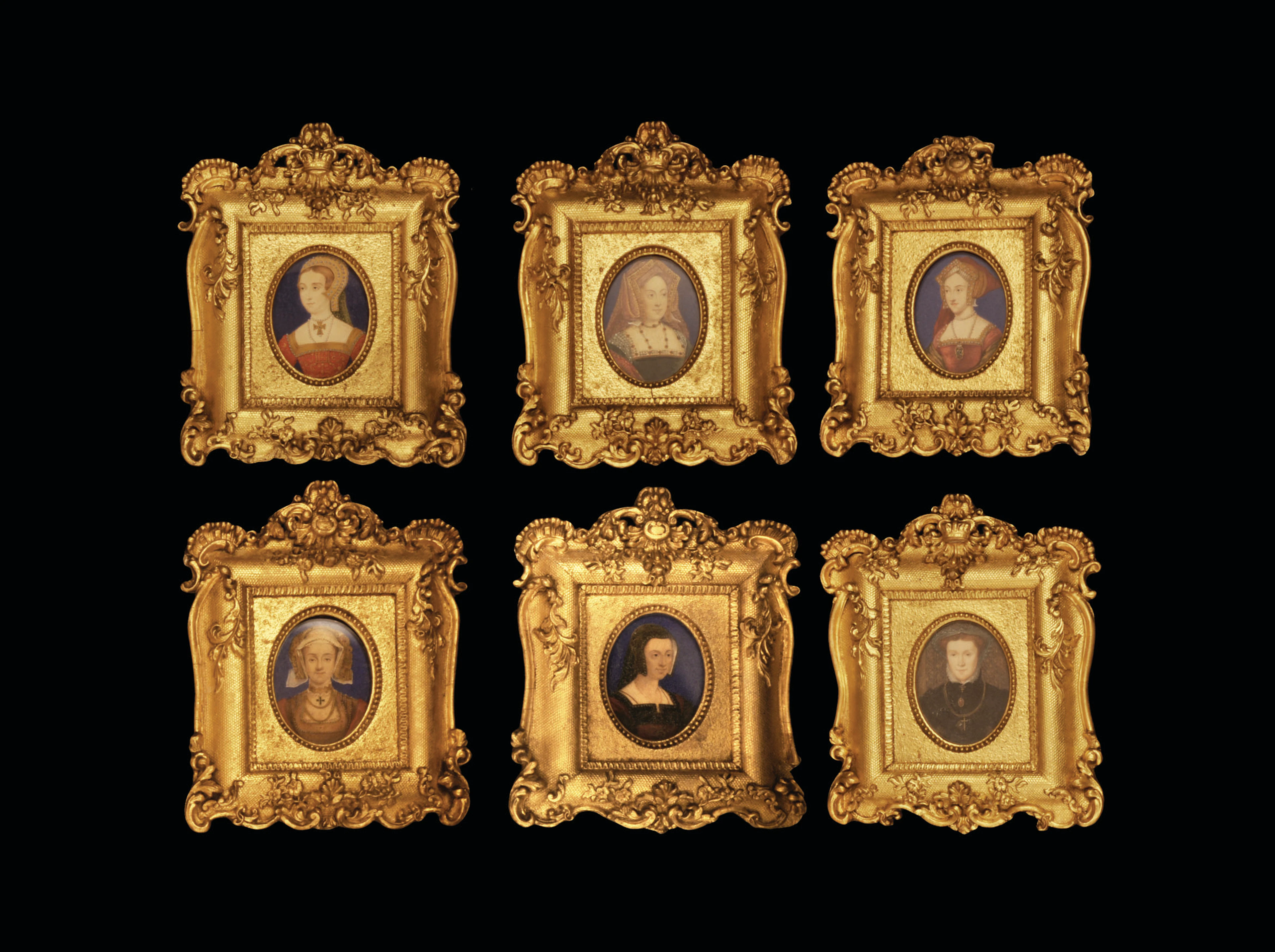 Post Medieval Miniature Portraits of Henry VIII's Wives