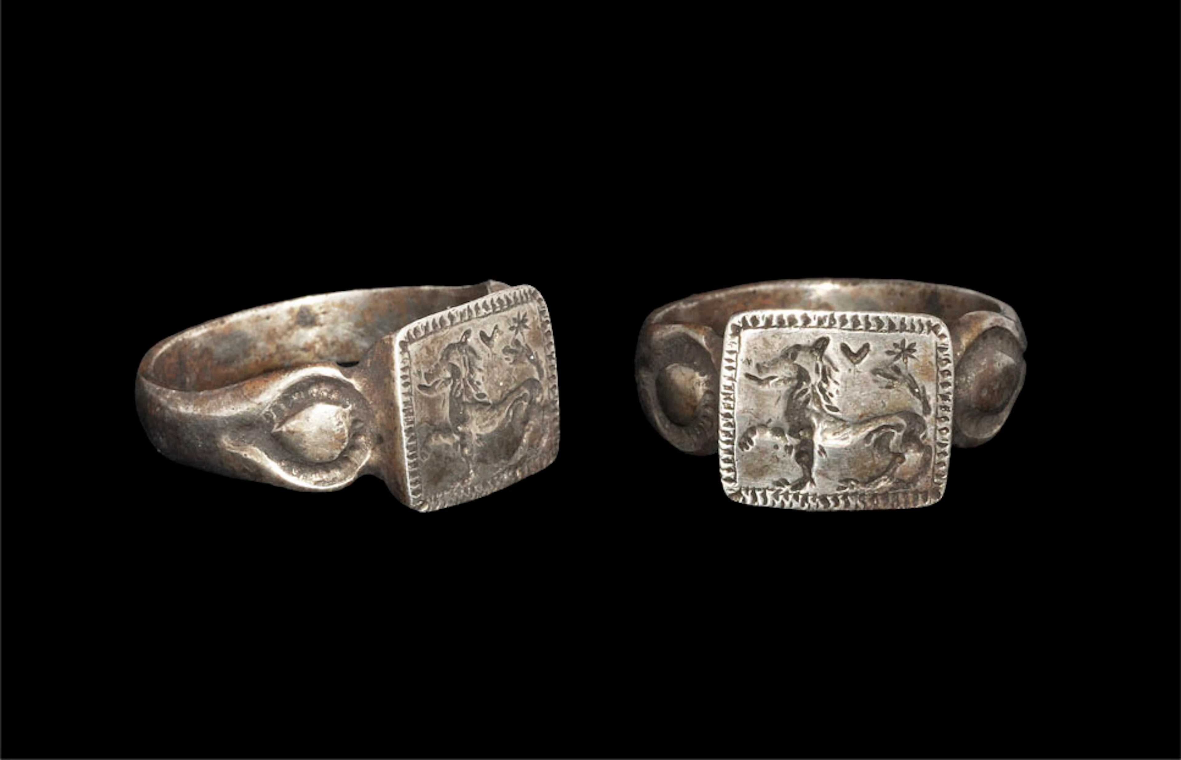Post Medieval Silver Seal Finger Ring